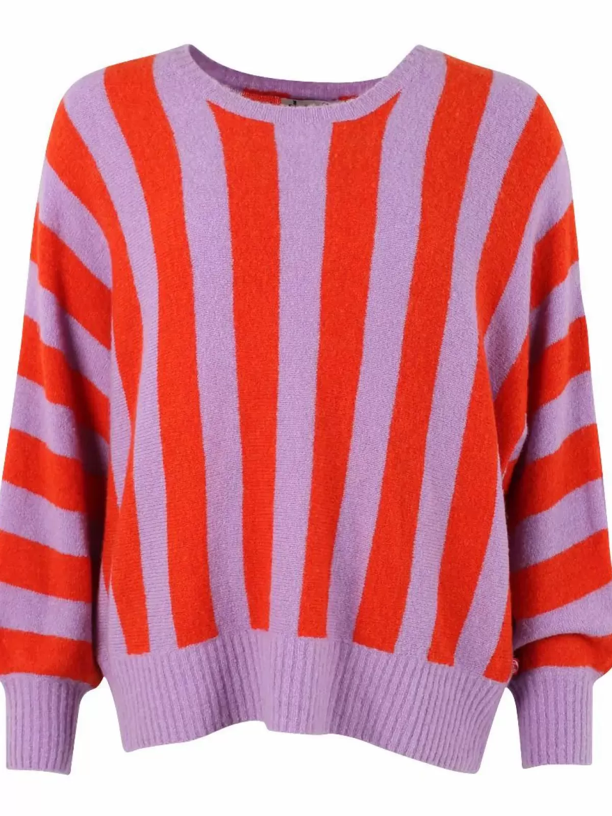 Dame Danefæ Danegenerous Wool Sweater Soft Viola/Bright Red