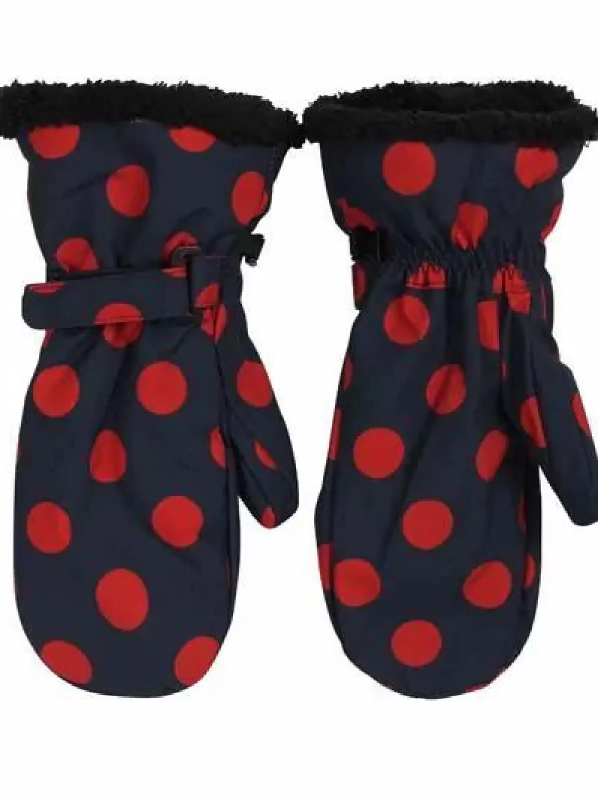 Dame Danefæ Danehandy Mittens Dark Navy/Dark Rust Dots