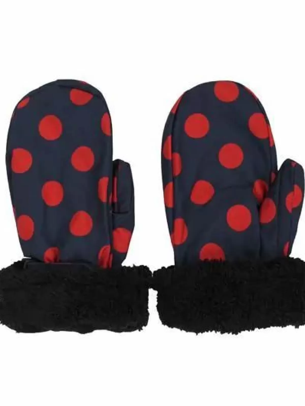 Dame Danefæ Danehandy Mittens Dark Navy/Dark Rust Dots