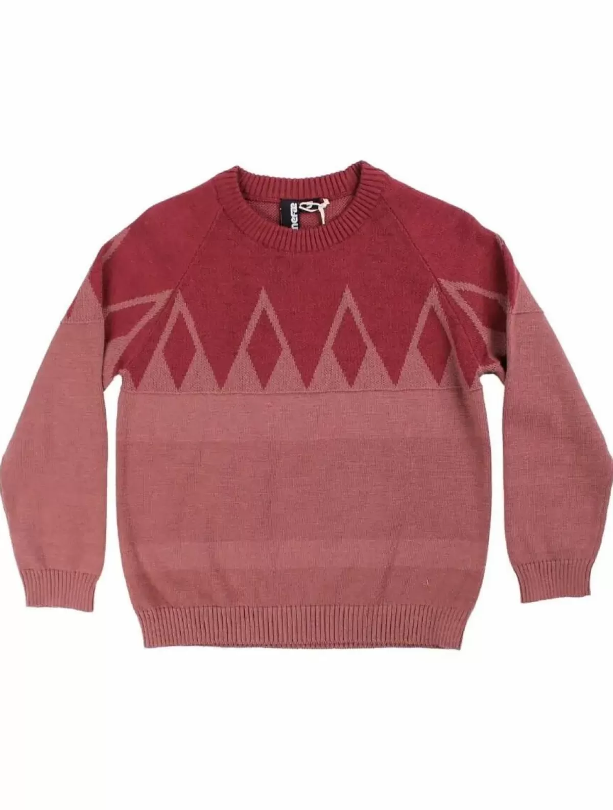 Børn Danefæ Daneheaven Sweater Red Wine/Beige Rose