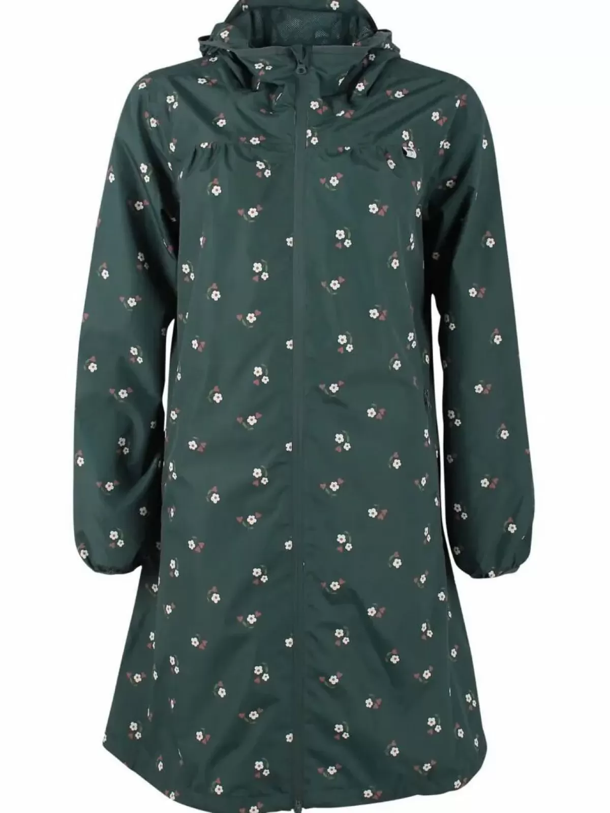 Dame Danefæ Danehelen Rainjacket Deep Forest Miniflower