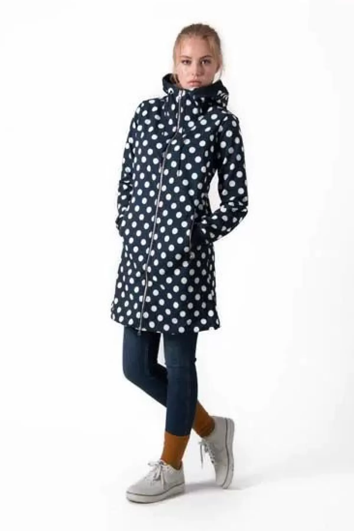 Dame Danefæ Danejane Softshell Navy/Offwhite Dots