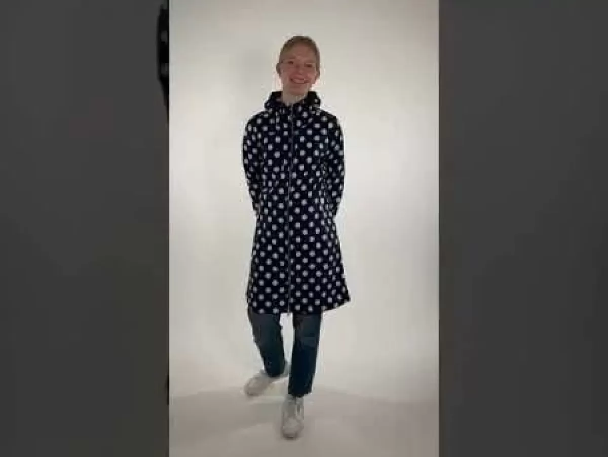 Dame Danefæ Danejane Softshell Navy/Offwhite Dots