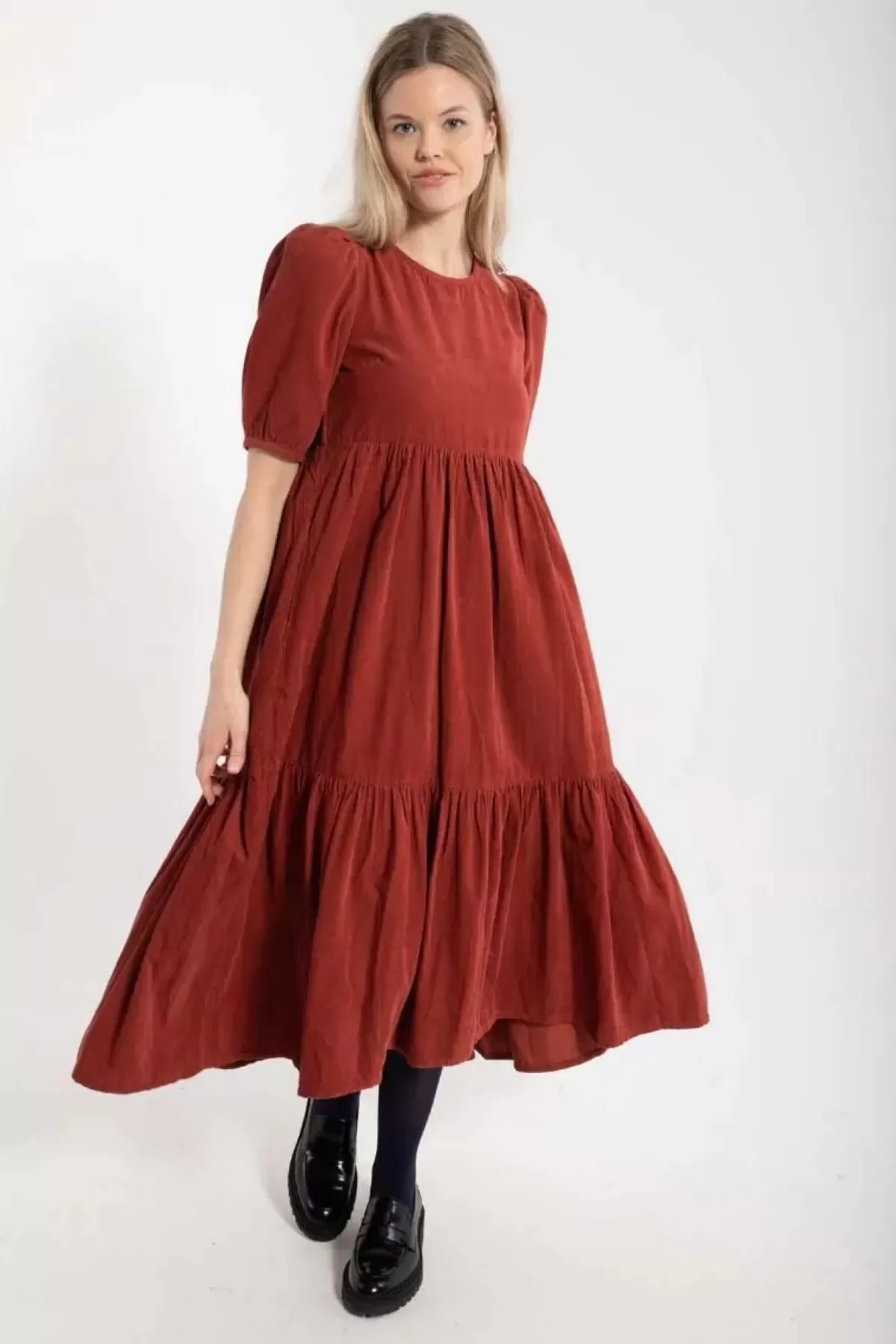 Dame Danefæ Danejuli Cord Dress Old Rose