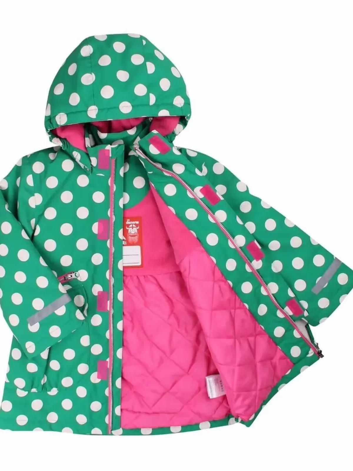 Børn Danefæ Danekirstine Winter Jacket Green/Chalk Dots