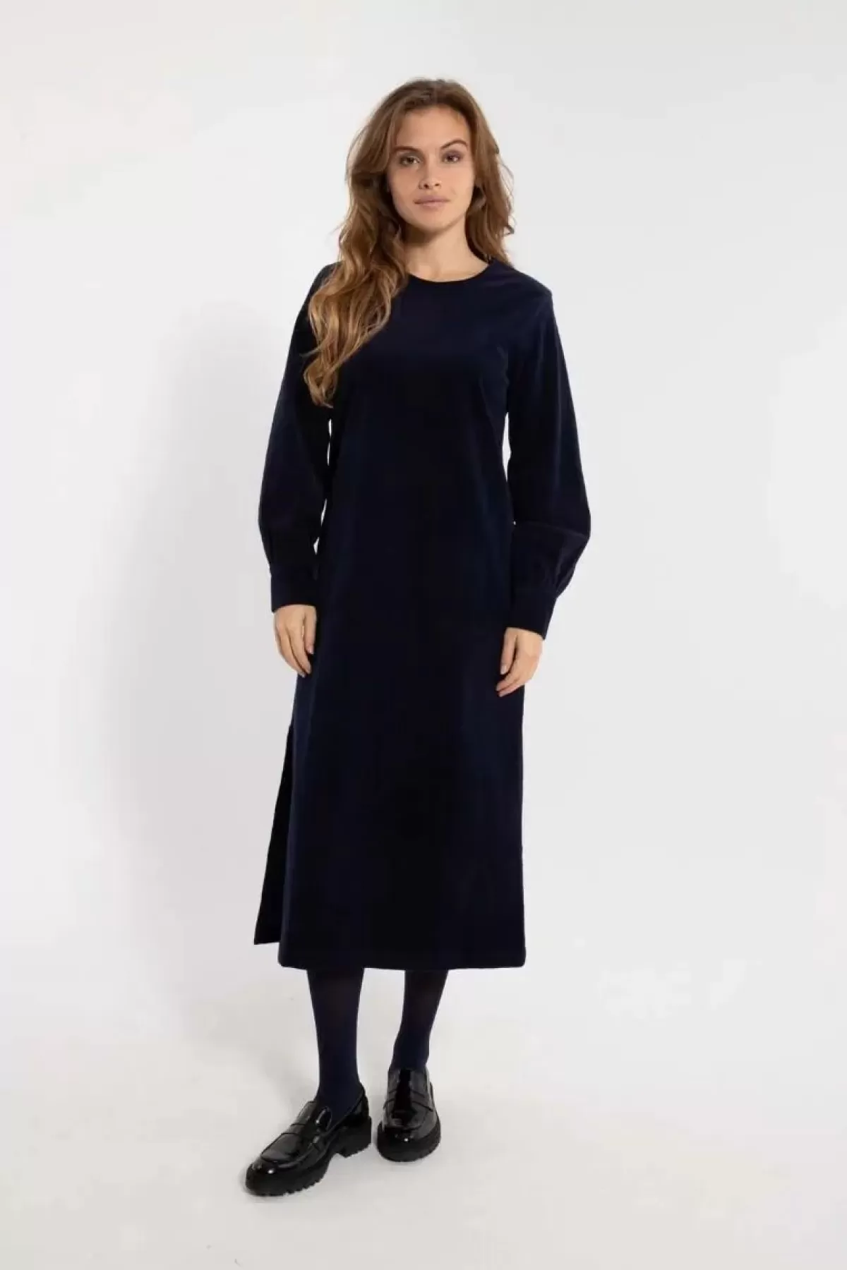 Dame Danefæ Danelegance Cord Stretch Dress Marine