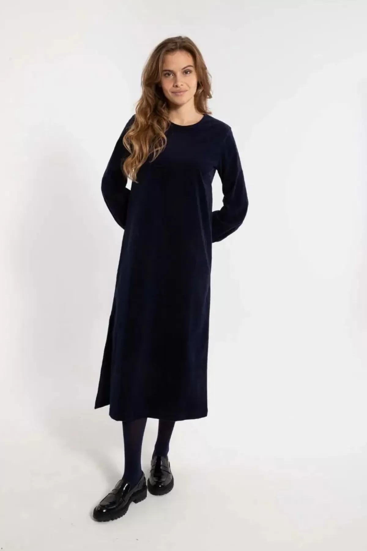 Dame Danefæ Danelegance Cord Stretch Dress Marine