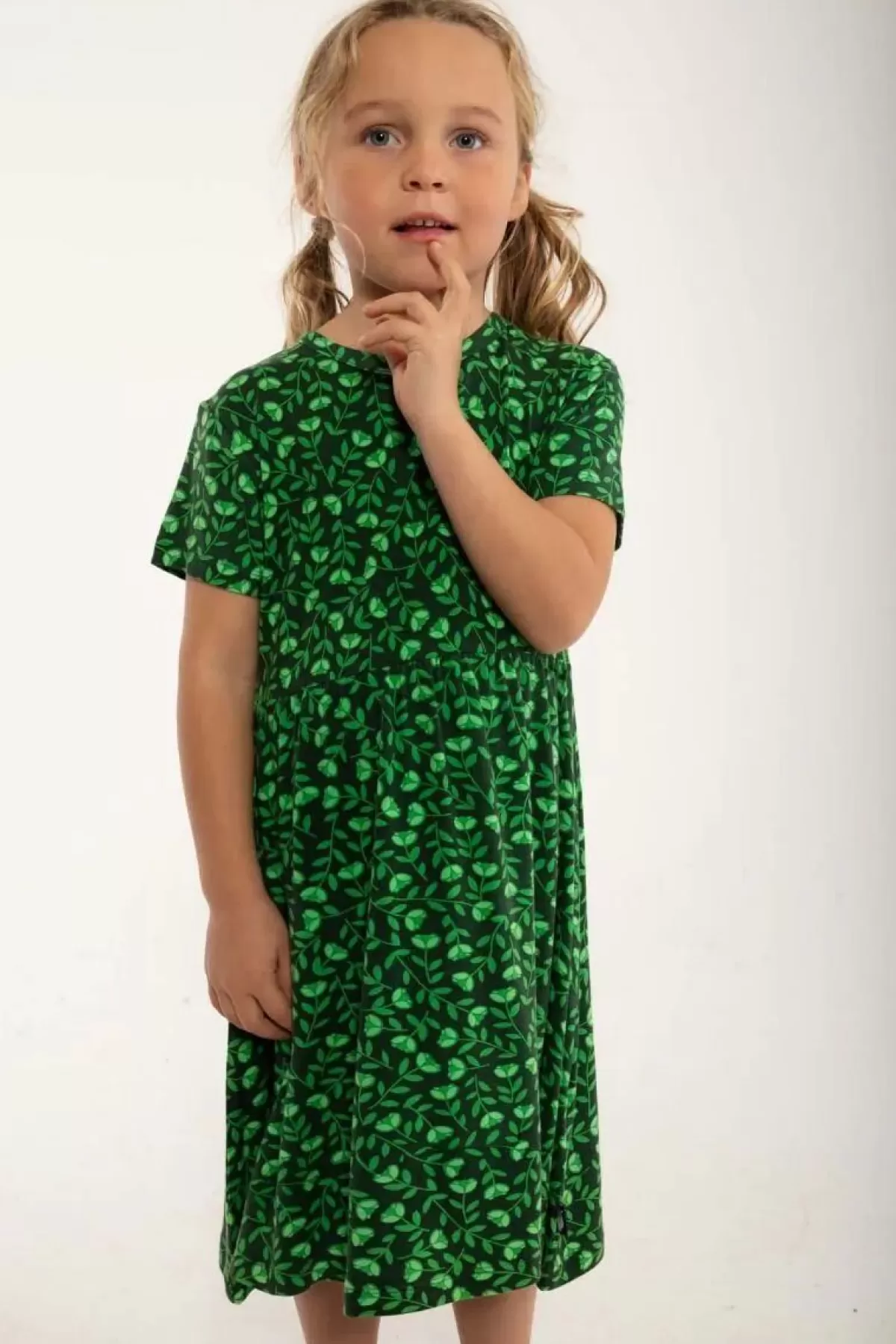 Børn Danefæ Danelollipop Dress Ss Green Fleurie