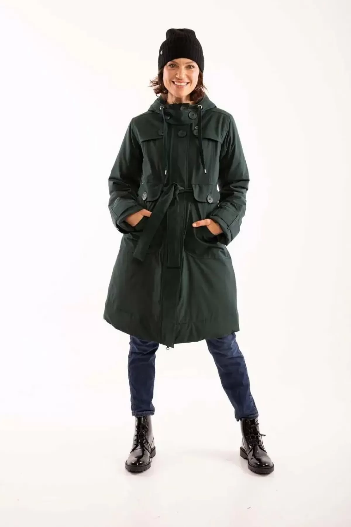 Dame Danefæ Danelse Stretch Winter Jacket Black Green