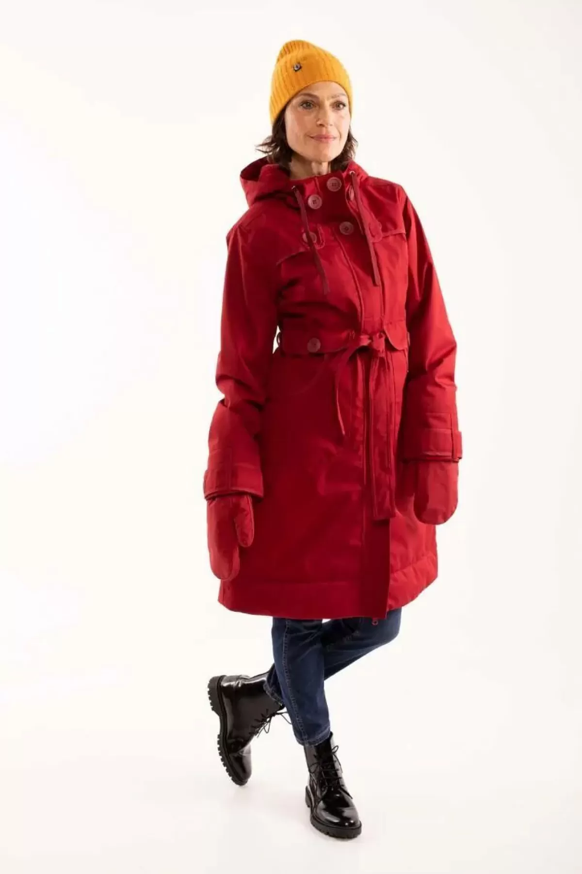 Dame Danefæ Danelse Stretch Winter Jacket Dark Red