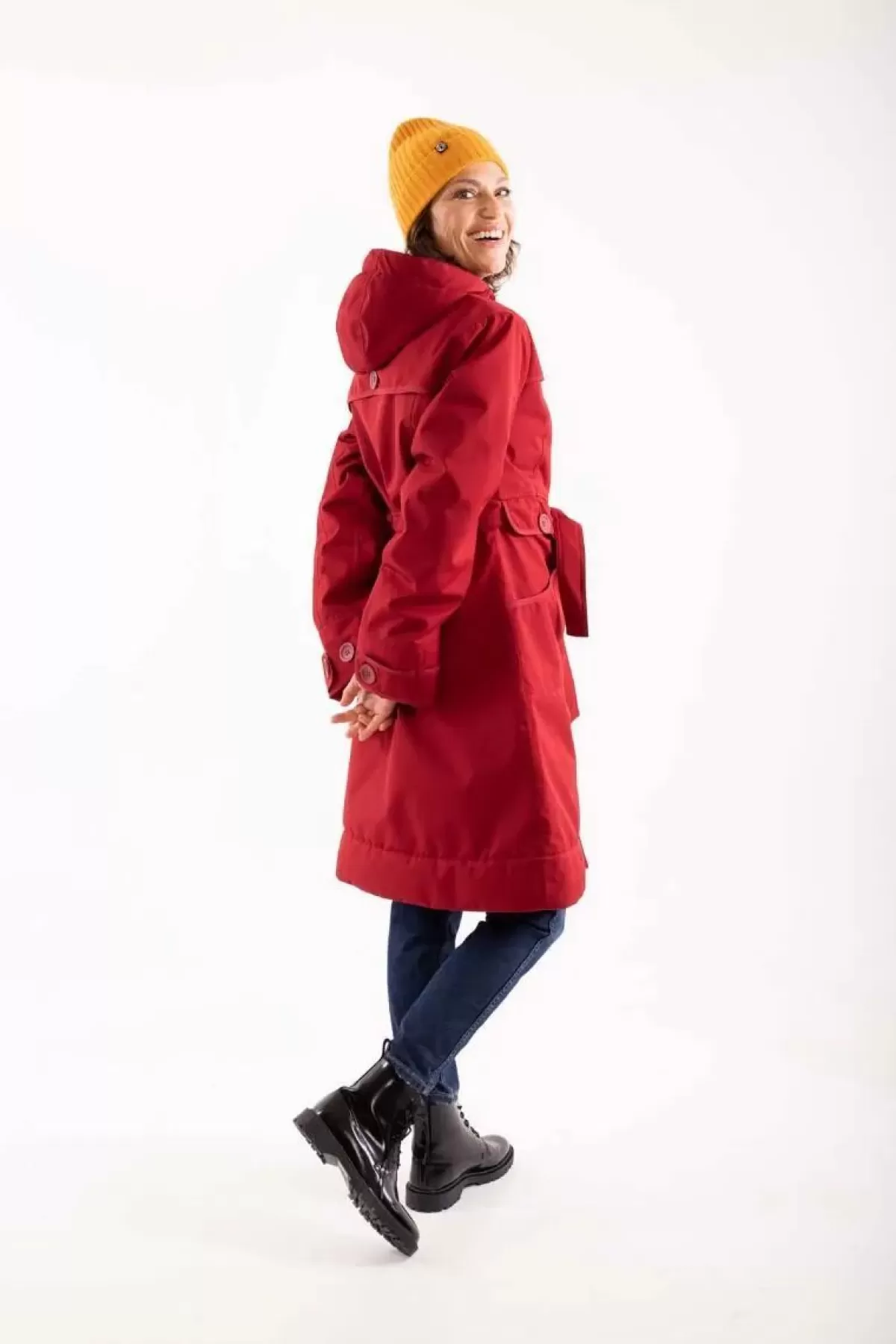 Dame Danefæ Danelse Stretch Winter Jacket Dark Red