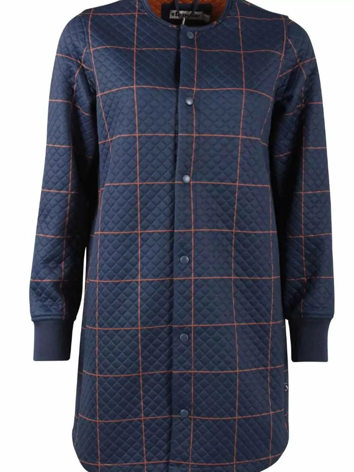 Dame Danefæ Danemaude Thermo Coat Navy/Occer Large Plaid