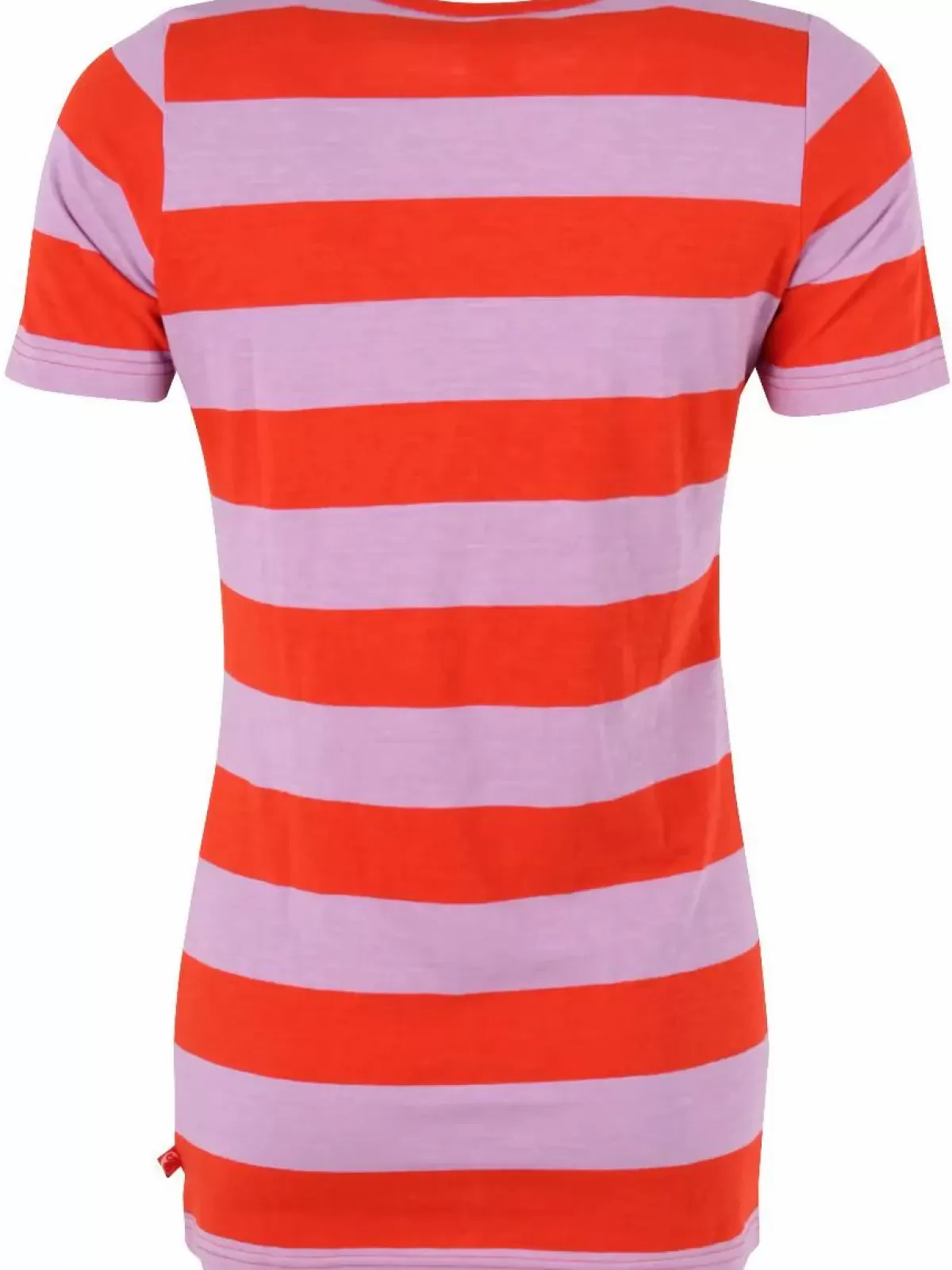 Dame Danefæ Danemy Slub Jersey Tee Bright Red/Soft Viola