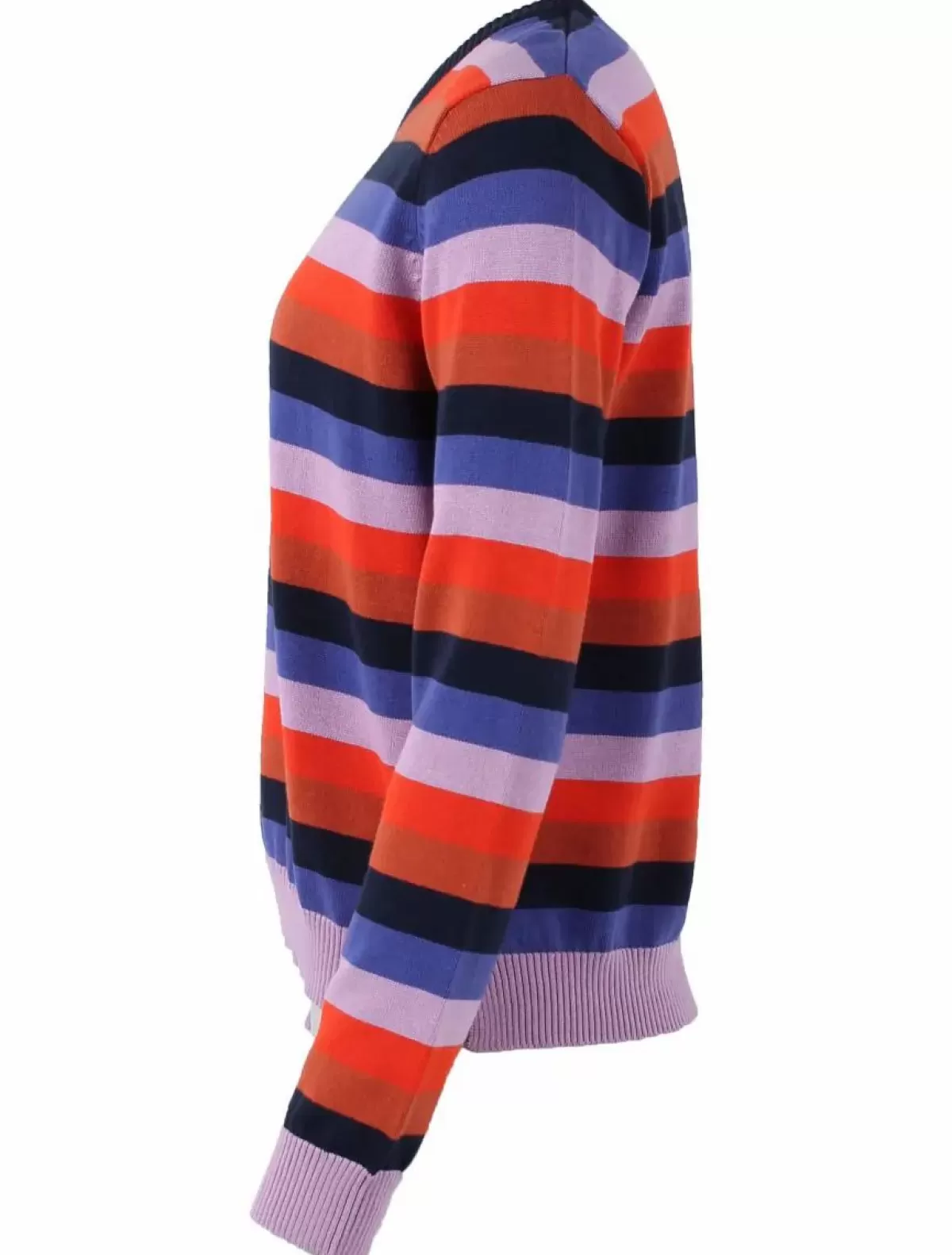 Dame Danefæ Danepearly Pearl Knit Sweater Dk Navy/Cold Purple/Bright Red