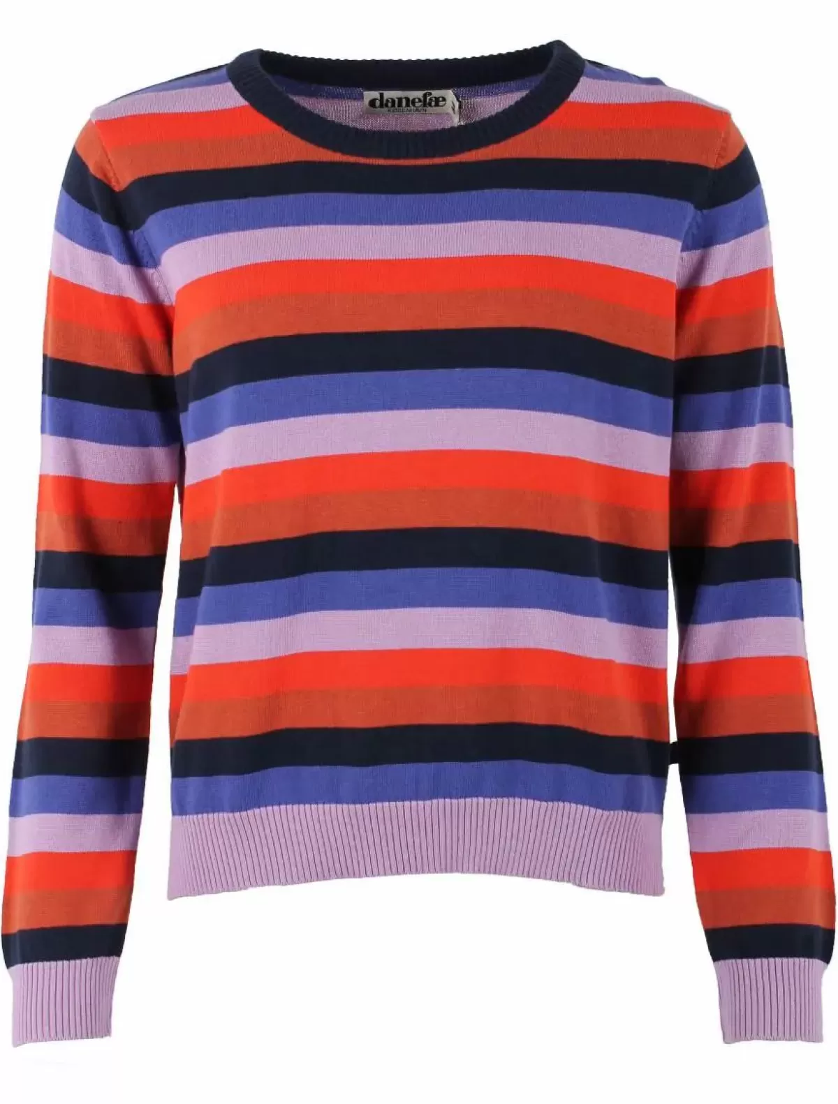 Dame Danefæ Danepearly Pearl Knit Sweater Dk Navy/Cold Purple/Bright Red