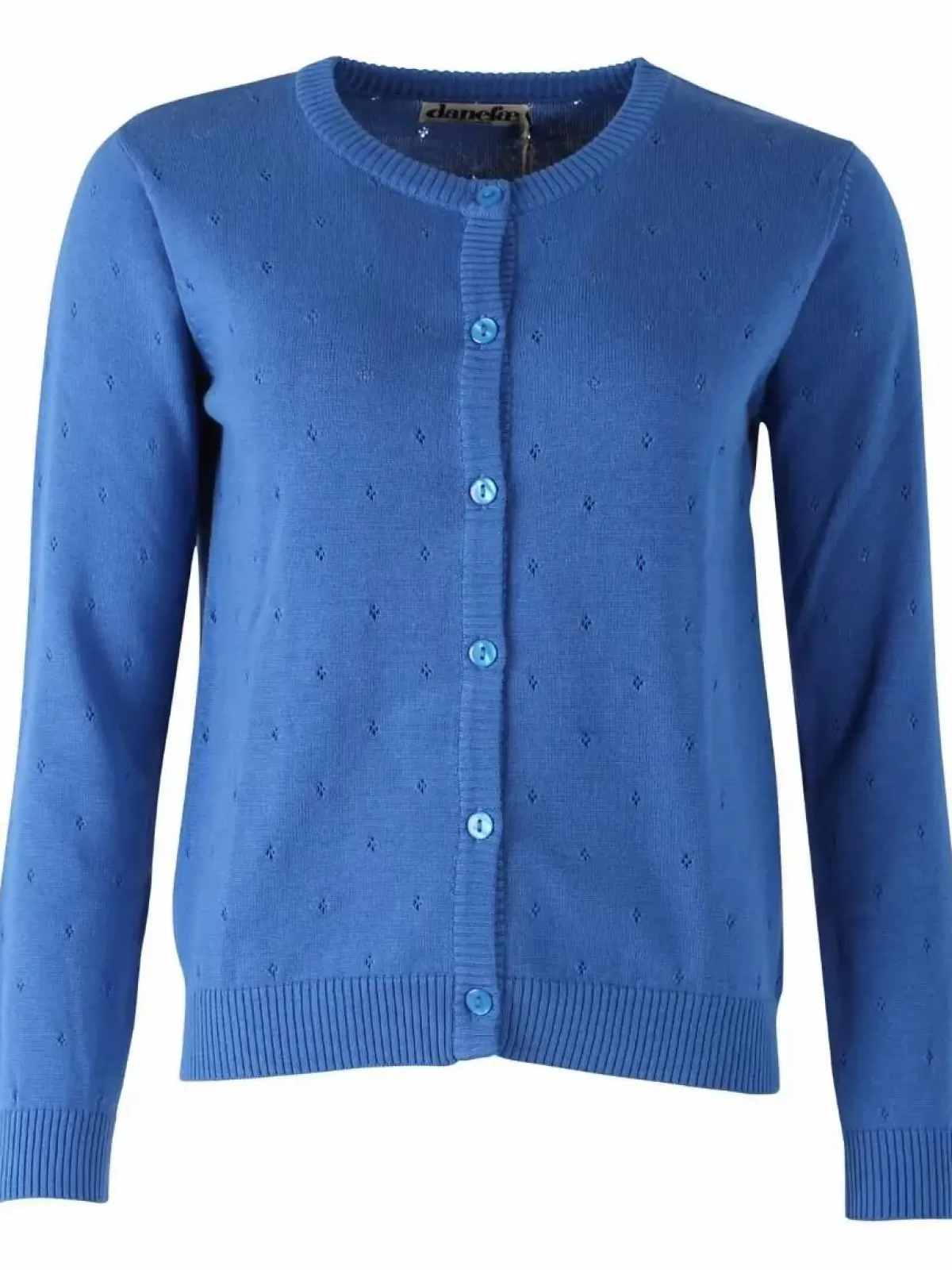 Dame Danefæ Danesaga Hole Knit Cardigan Blue