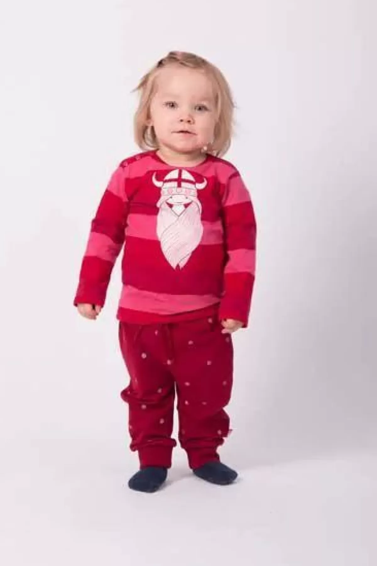 Baby Danefæ Danesilver Pants Dk Red W. Red Glitter