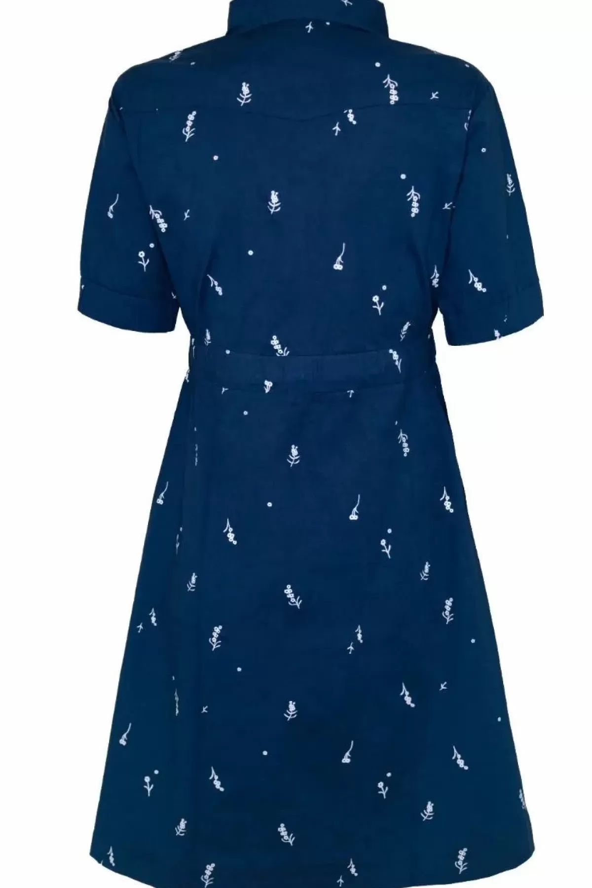 Dame Danefæ Danesusanne Poplin Dress Dusty Navy Markblomst