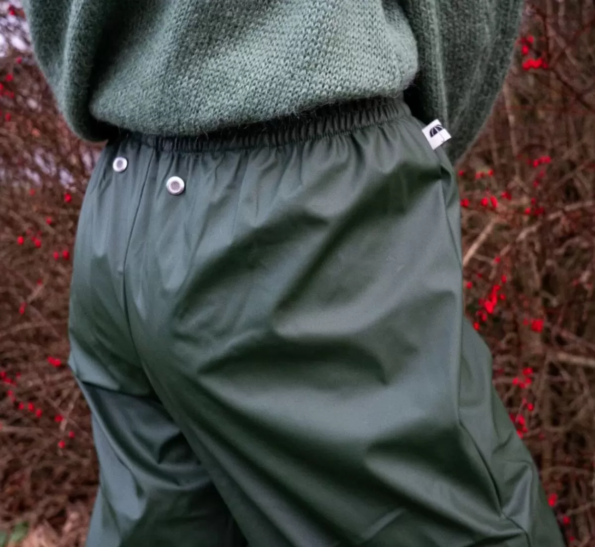 Dame Danefæ Danesvalbard Rain Pants Dark Khaki