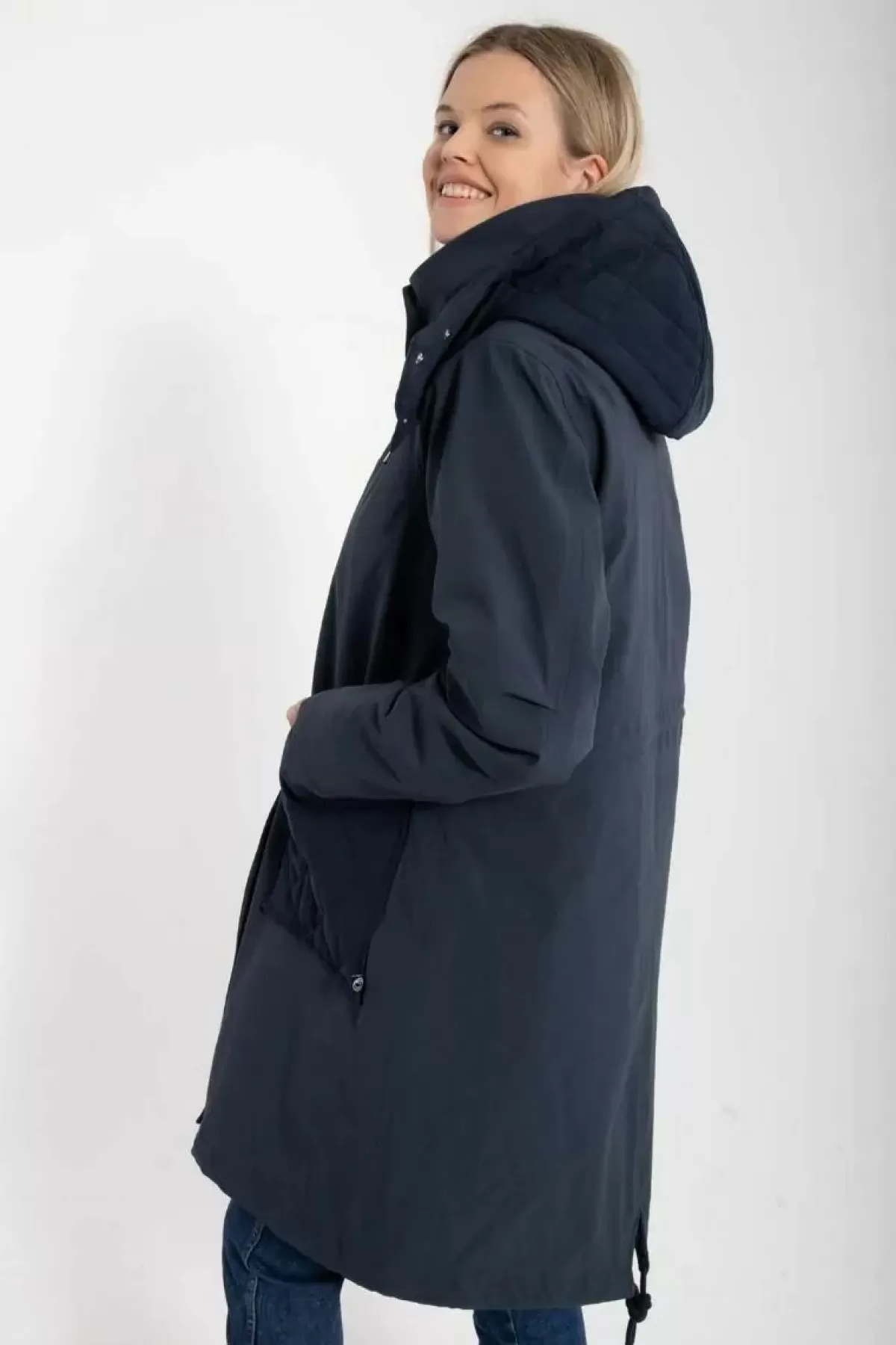 Dame Danefæ Danethorshavn Winter Coat Dk Navy