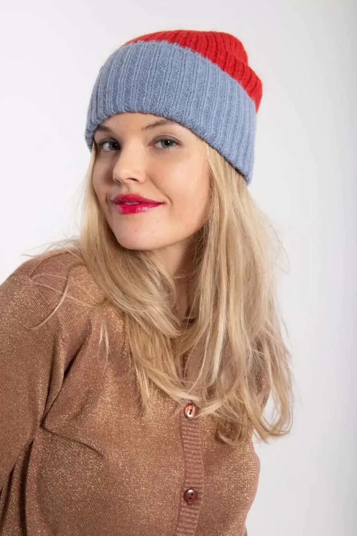 Dame Danefæ Danetop Beanie Porcelaine/Red