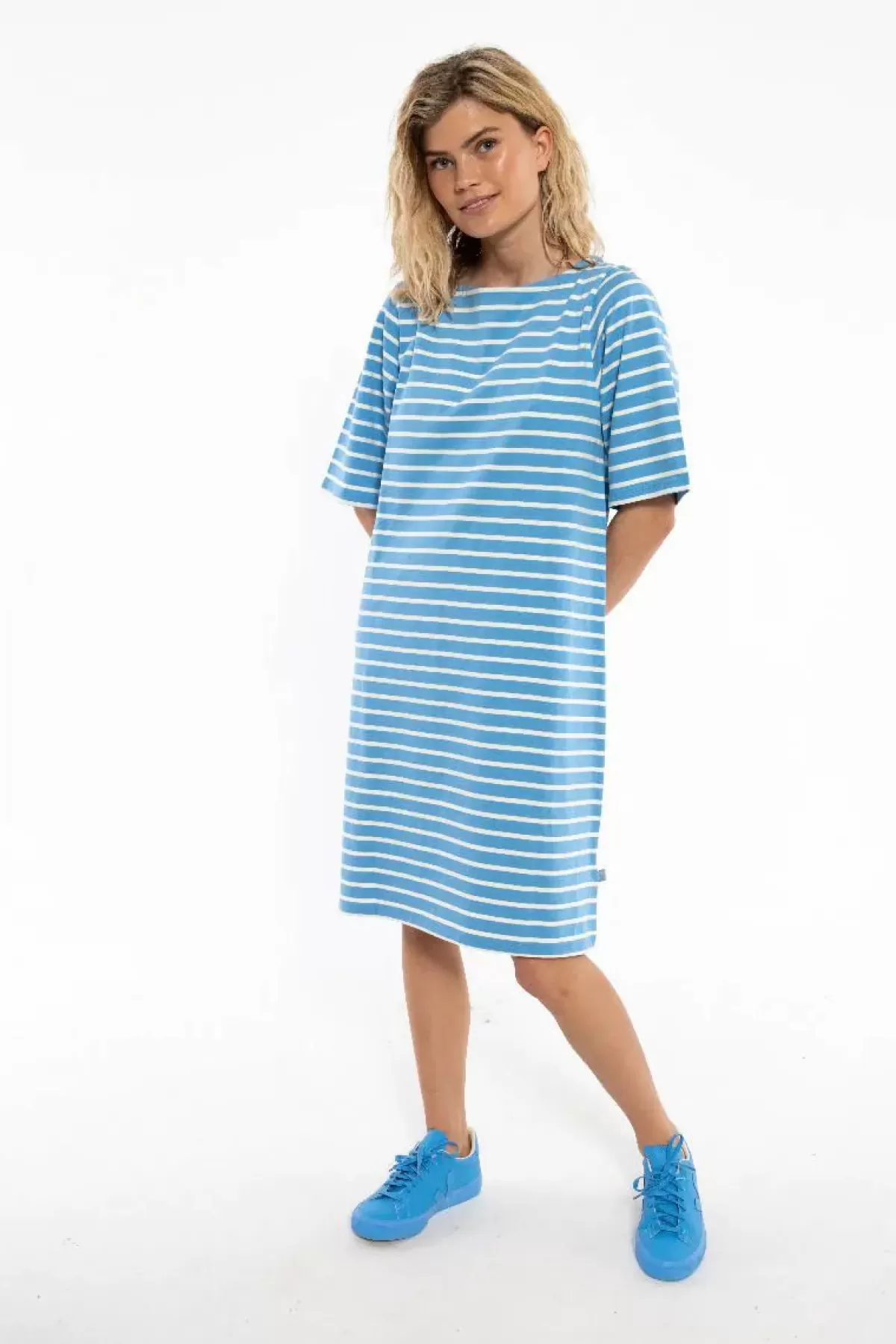 Dame Danefæ Danetrinidad Dress Iceblue/Chalk