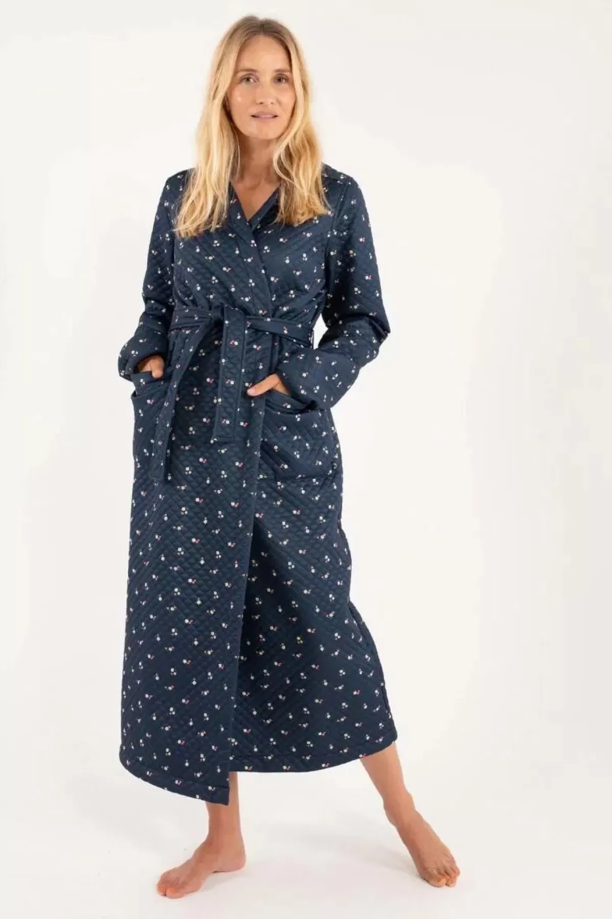 Dame Danefæ Daneviking Robe Navy Mini Flower