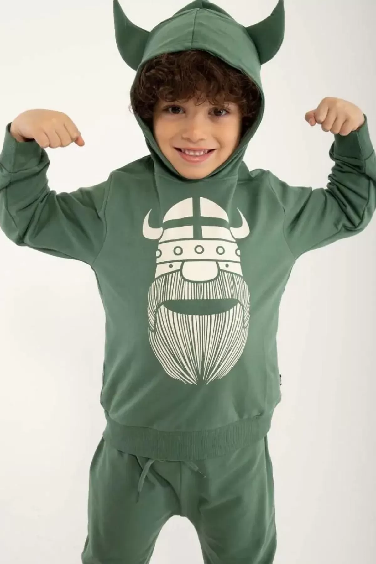 Børn Danefæ Danewarrior Hoodie Lt Army Erik