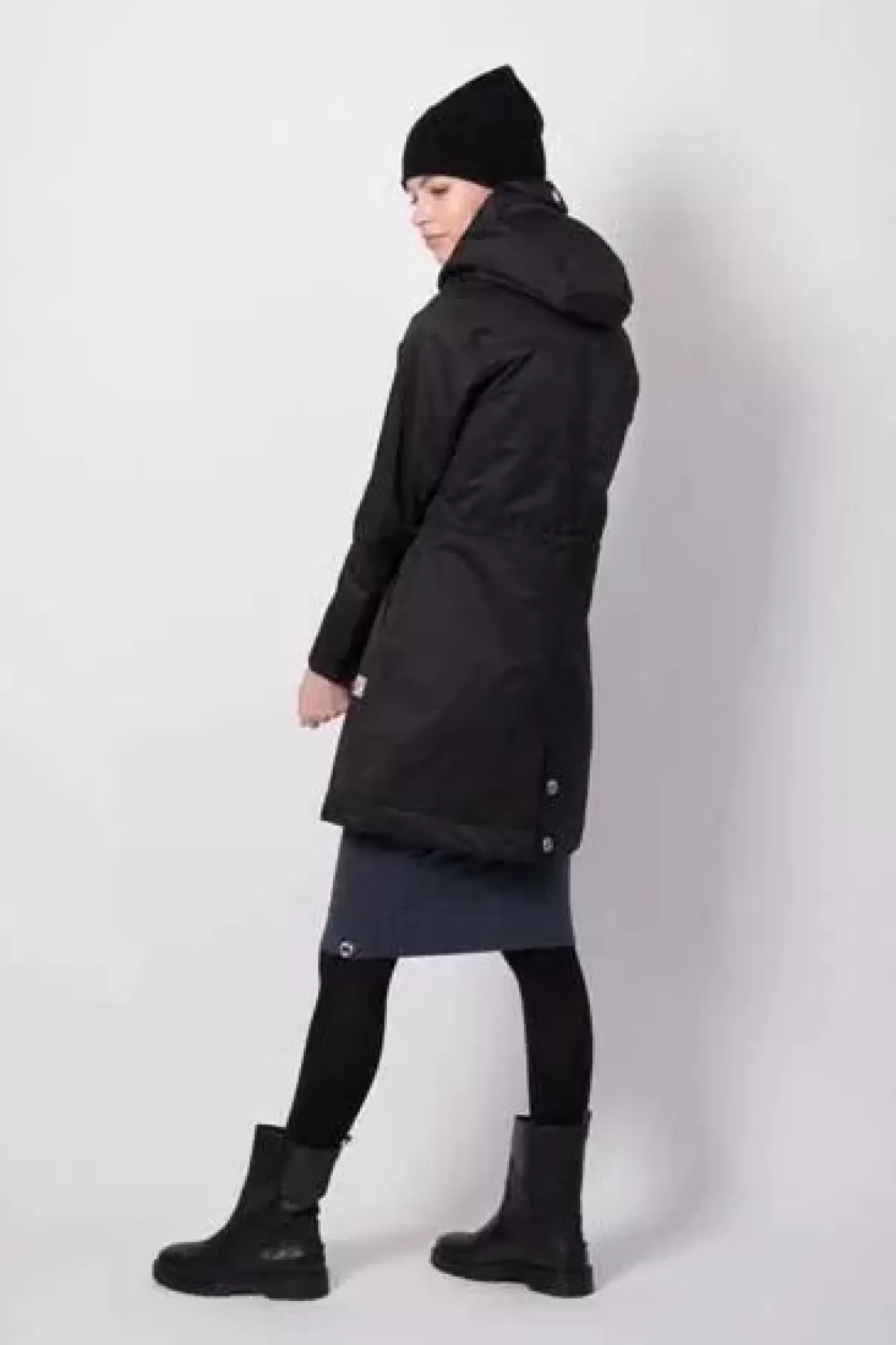 Dame Danefæ Daninge Winter Parka Black (Silver Trim)