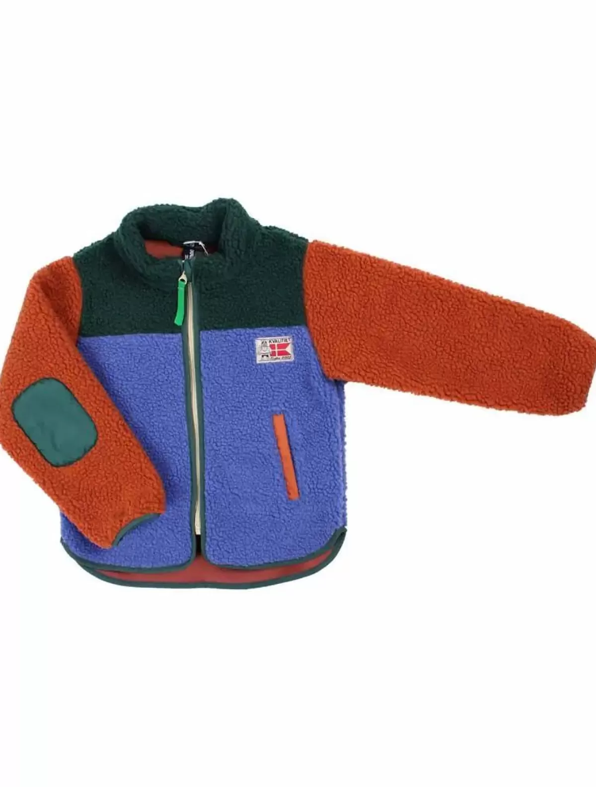 Børn Danefæ Danodder Fleece Jacket Dark Duck/Royal Blue/Rust