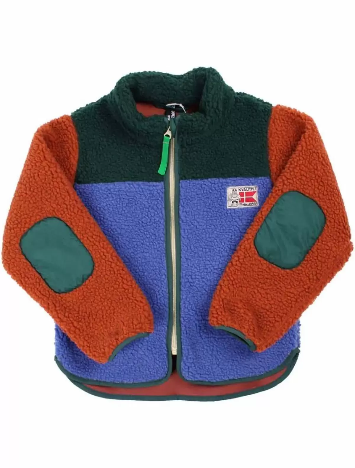 Børn Danefæ Danodder Fleece Jacket Dark Duck/Royal Blue/Rust