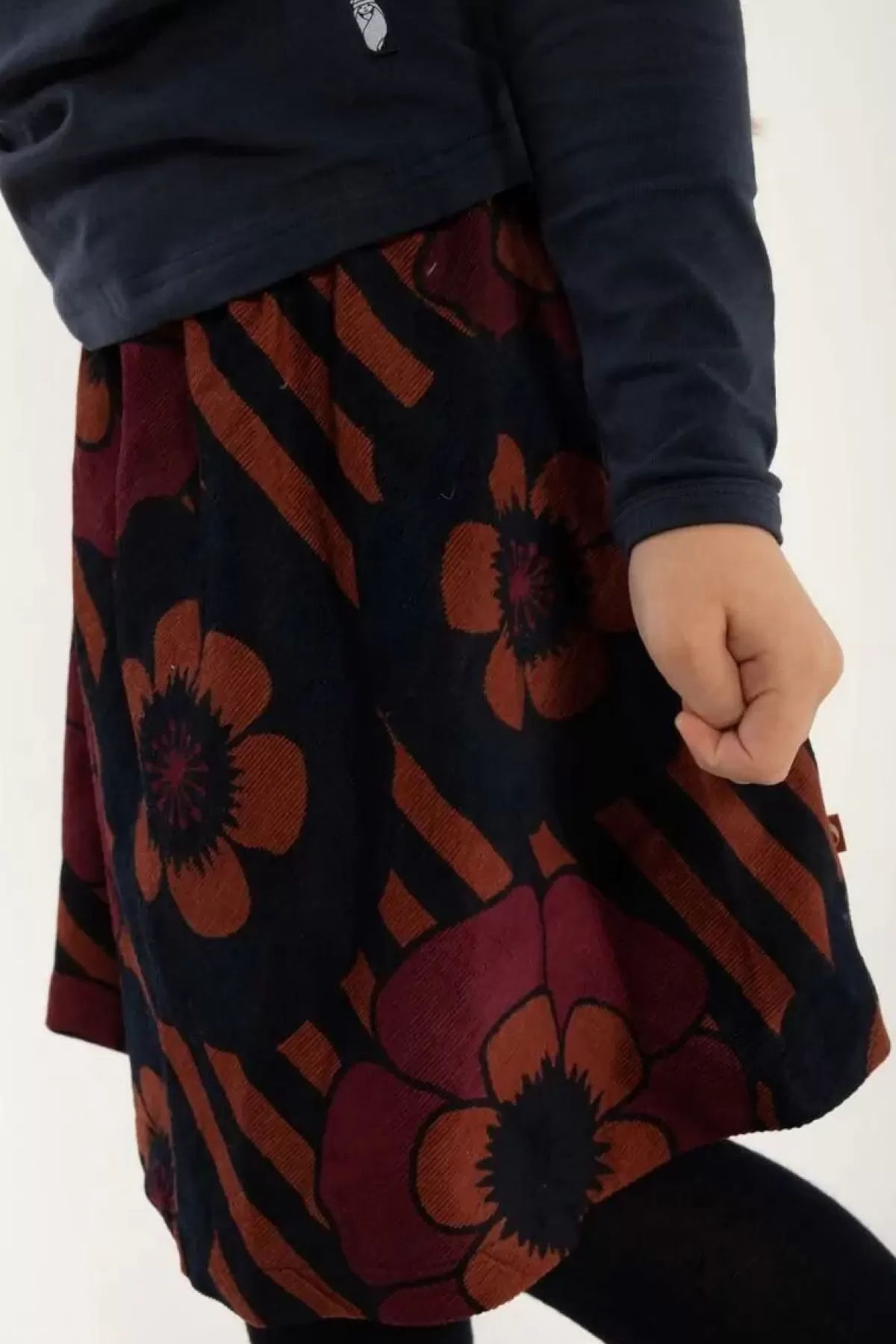 Børn Danefæ Danyrsa Skirt Beige Rose/Navy Power Flowers