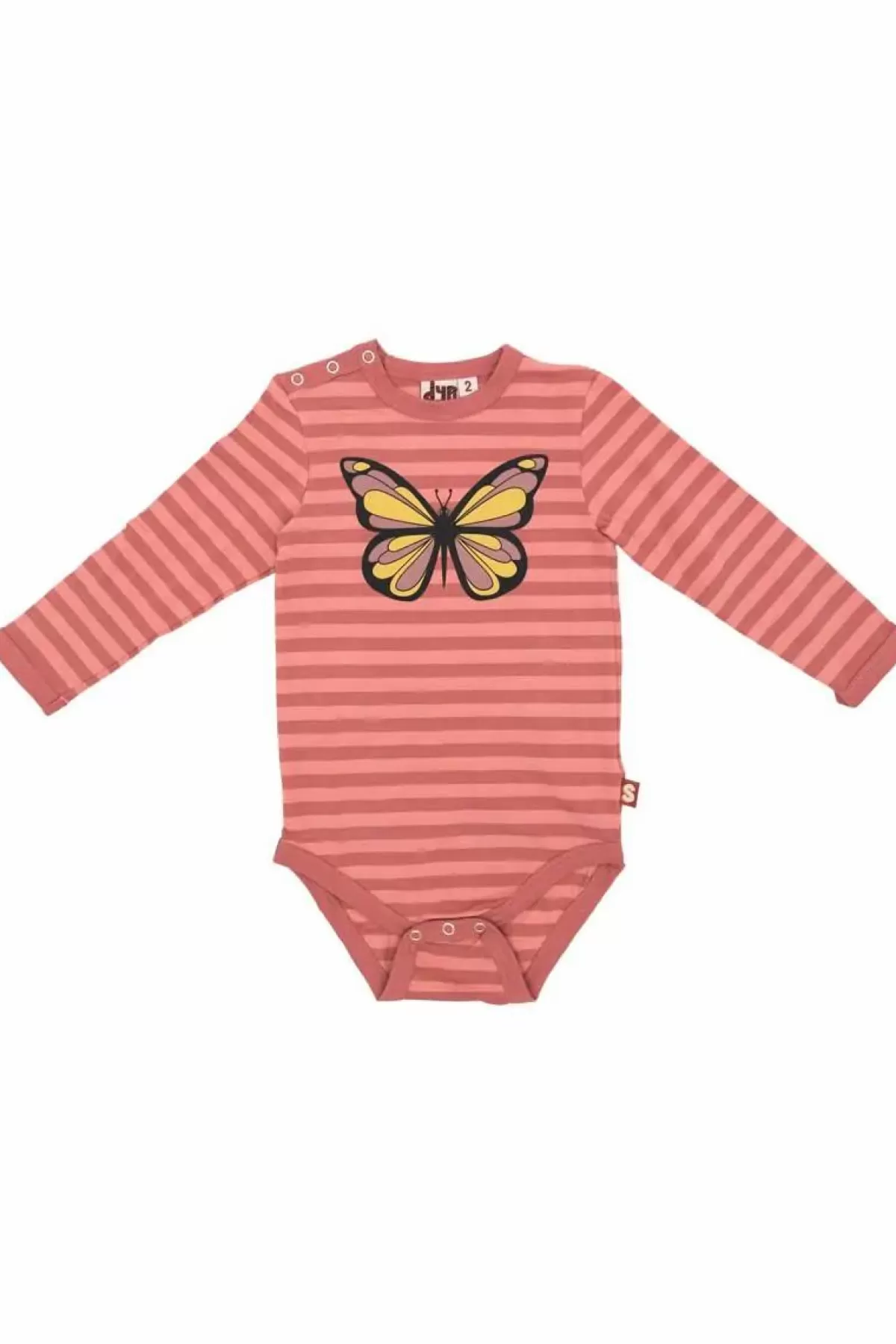 Baby Danefæ Dyrquack Suit Aop/Strib Warm Rose/Coral Sommerfugl