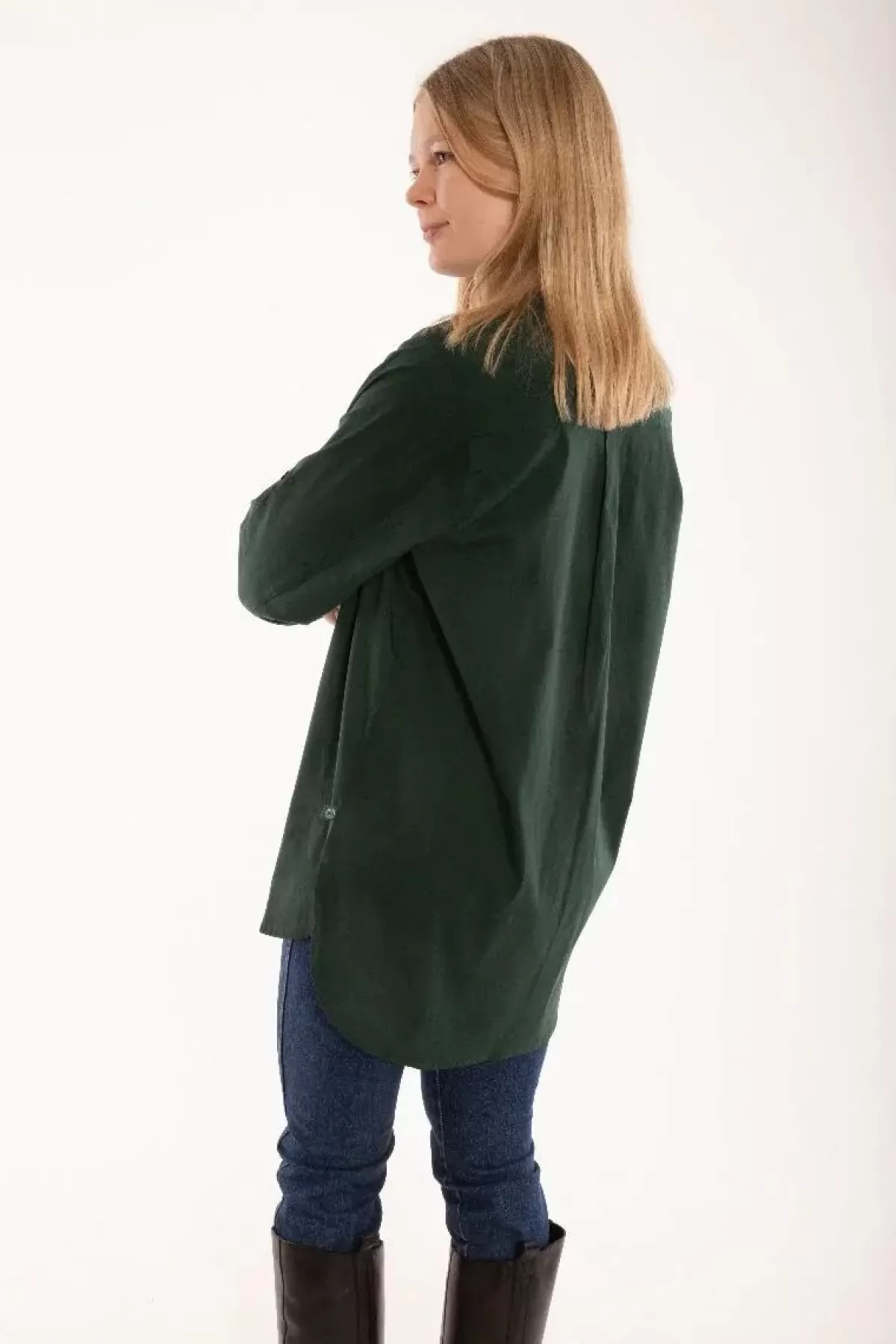 Dame Danefæ Ess - Joy Poplin Shirt Black Green