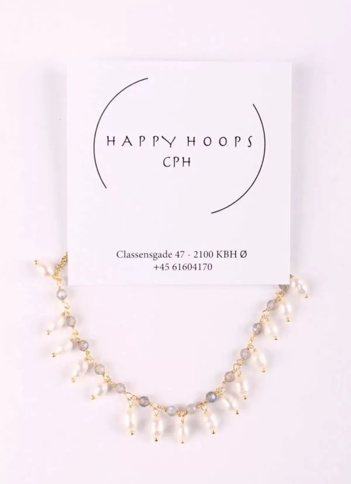 Dame Danefæ Happy Hoop Cph Kiko Halskaede Guldfarvet/Off White