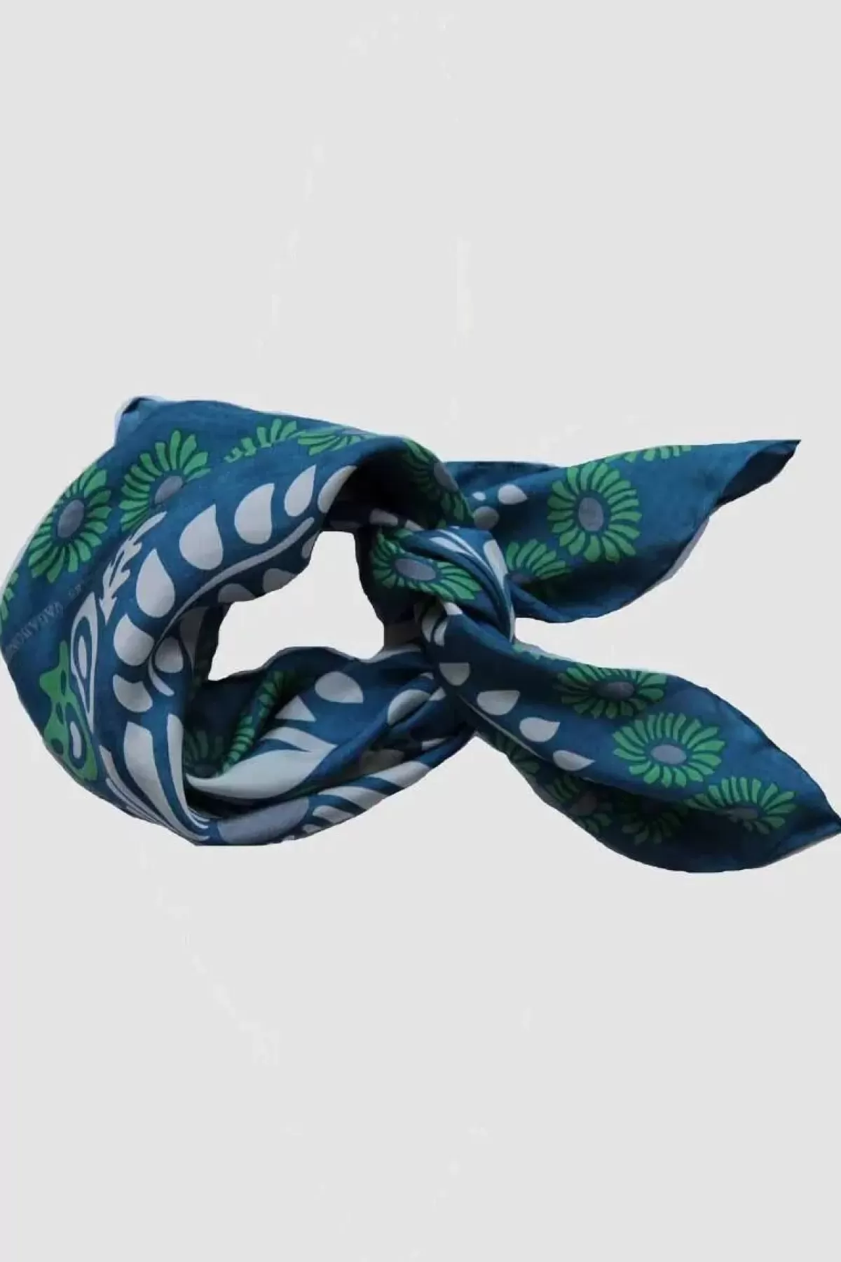 Dame Danefæ Les Belles Vagabondes Mini Silk Scarf Cosmos Navy