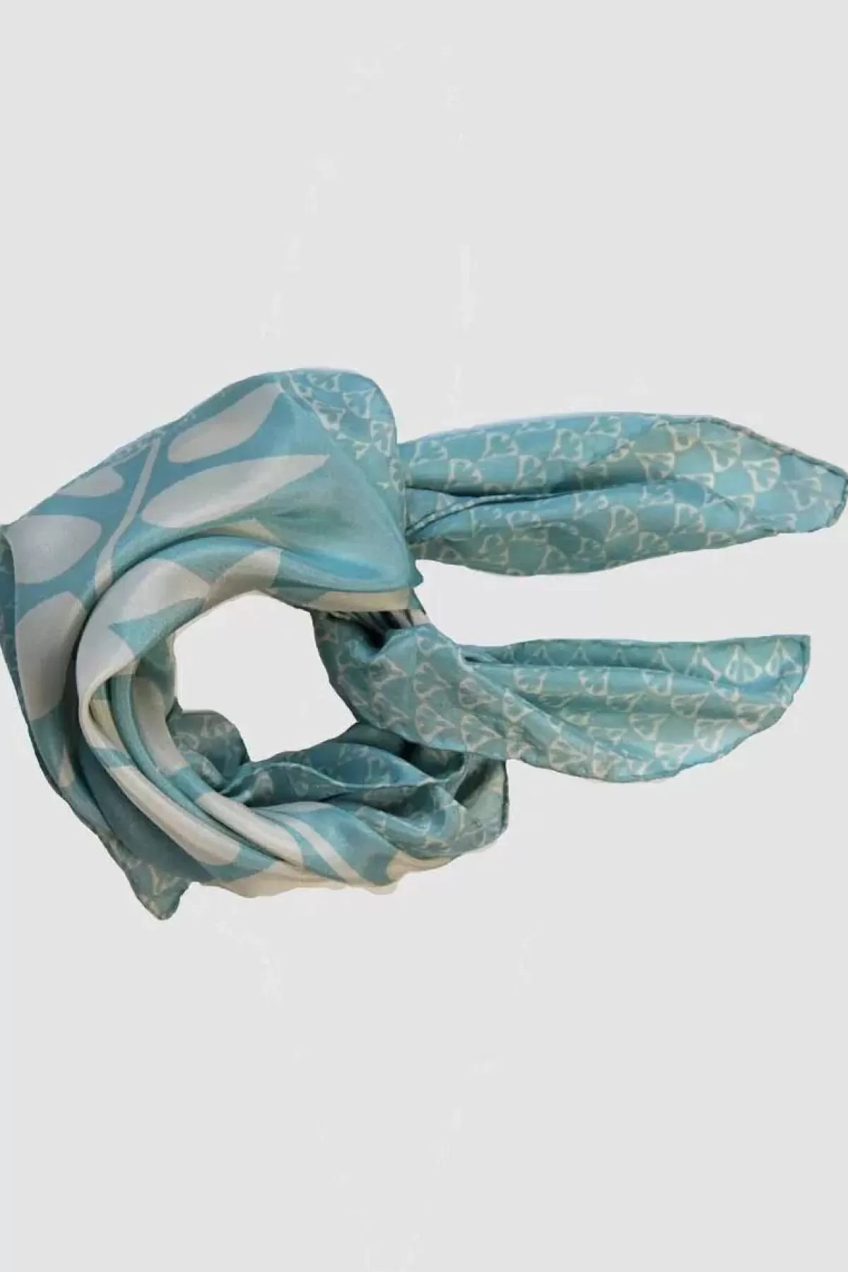 Dame Danefæ Les Belles Vagabondes Mini Silk Scarf Ficus Blue