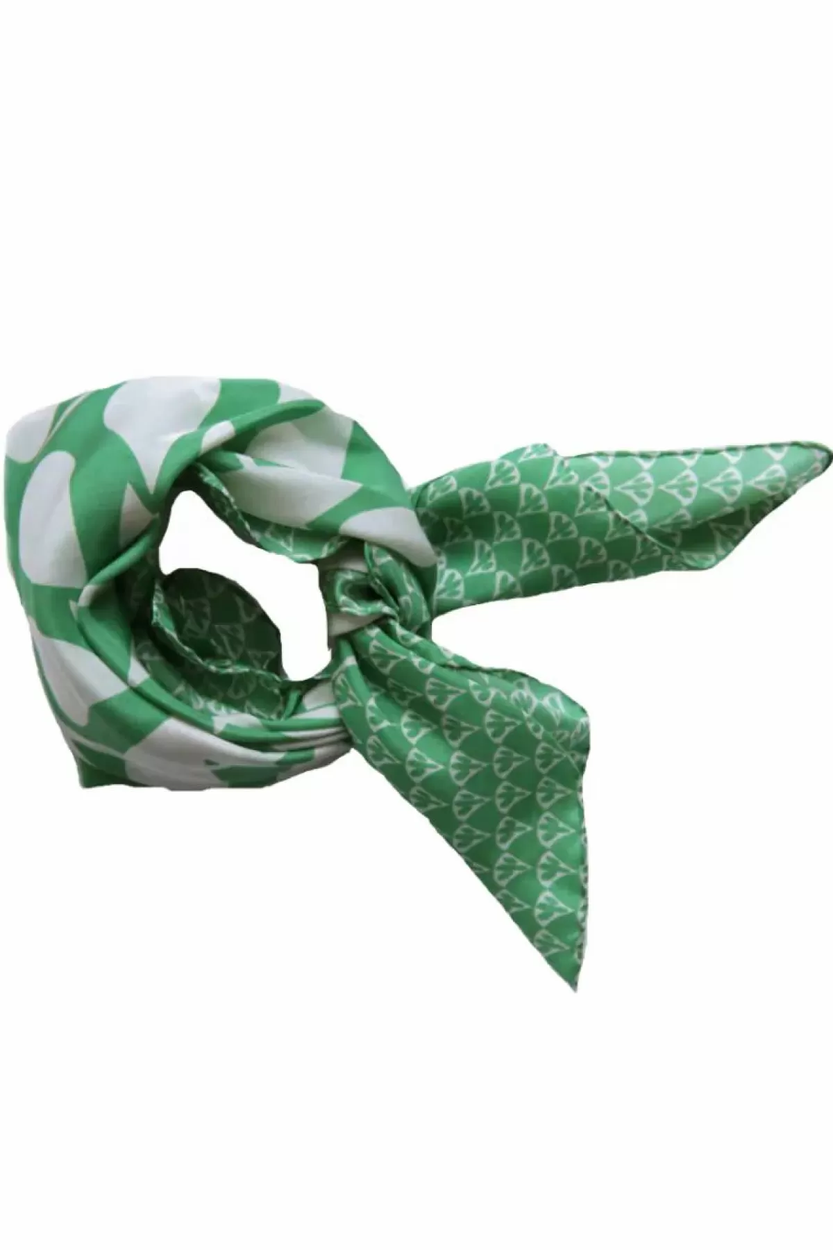 Dame Danefæ Les Belles Vagabondes Mini Silk Scarf Ficus Green