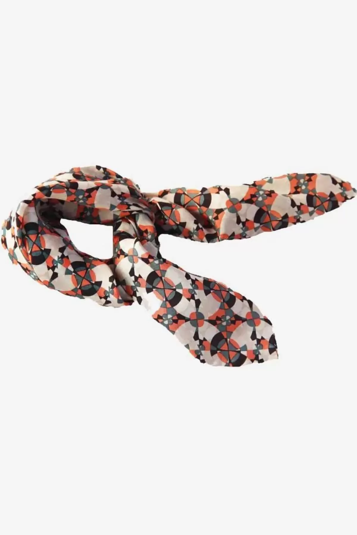 Dame Danefæ Les Belles Vagabondes Mini Silk Scarf Kaleidoscope Orange