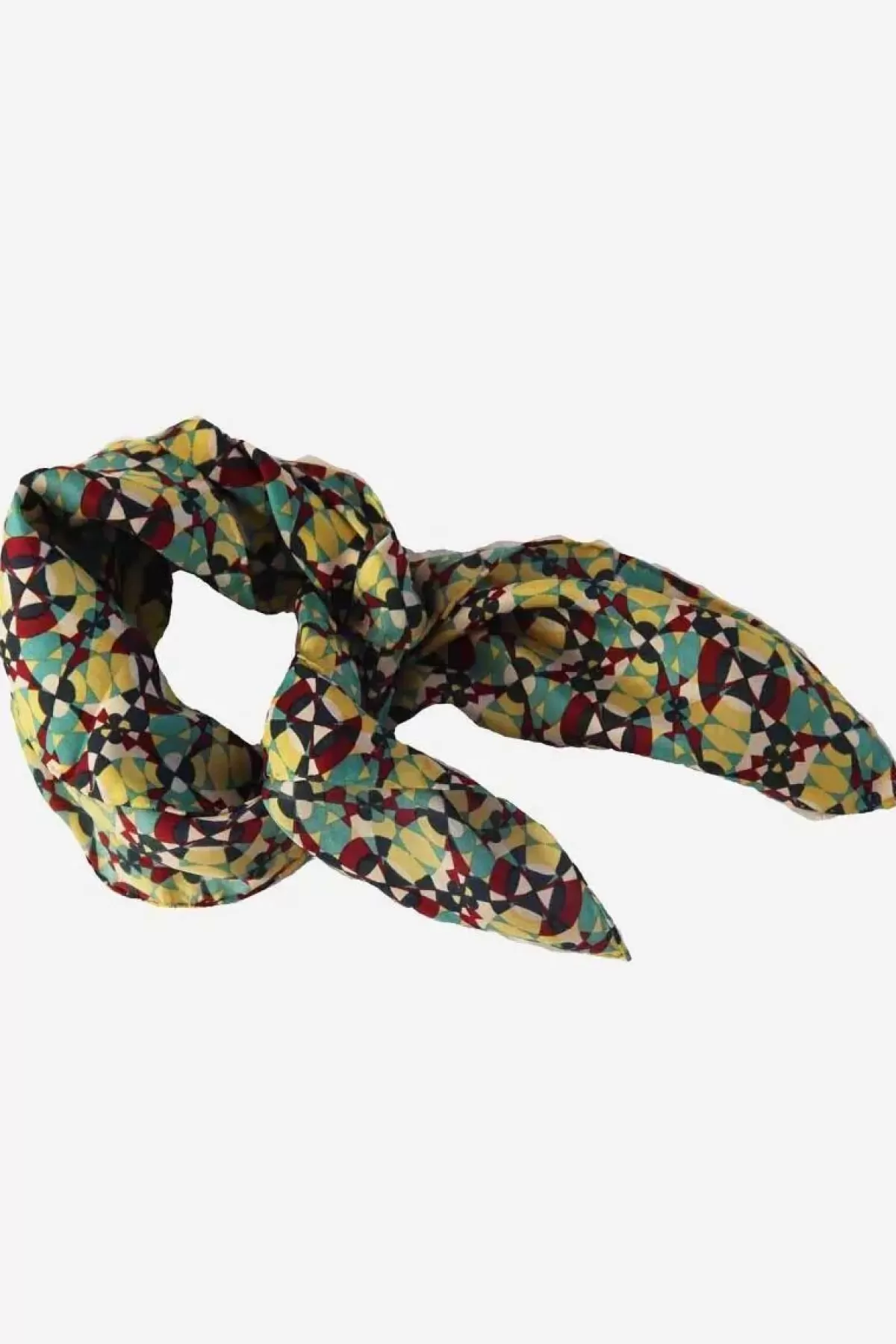 Dame Danefæ Les Belles Vagabondes Mini Silk Scarf Kaleidoscope Prune