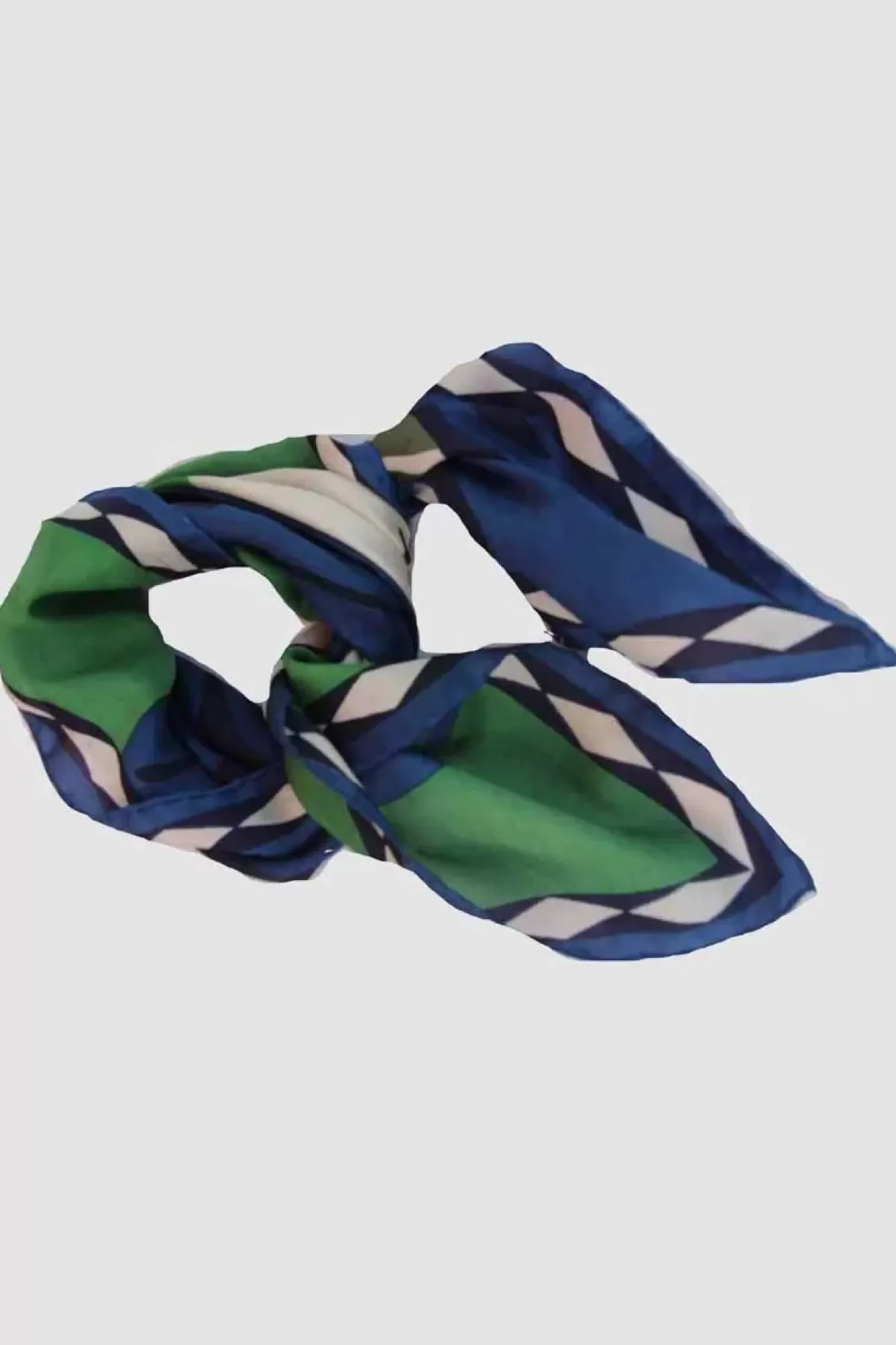 Dame Danefæ Les Belles Vagabondes Mini Silk Scarf Peacock Green