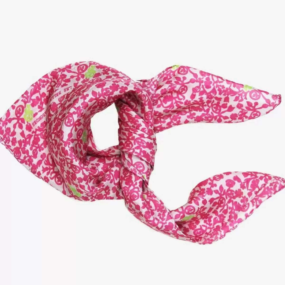 Dame Danefæ Les Belles Vagabondes Mini Silk Scarf Pink Lobelia