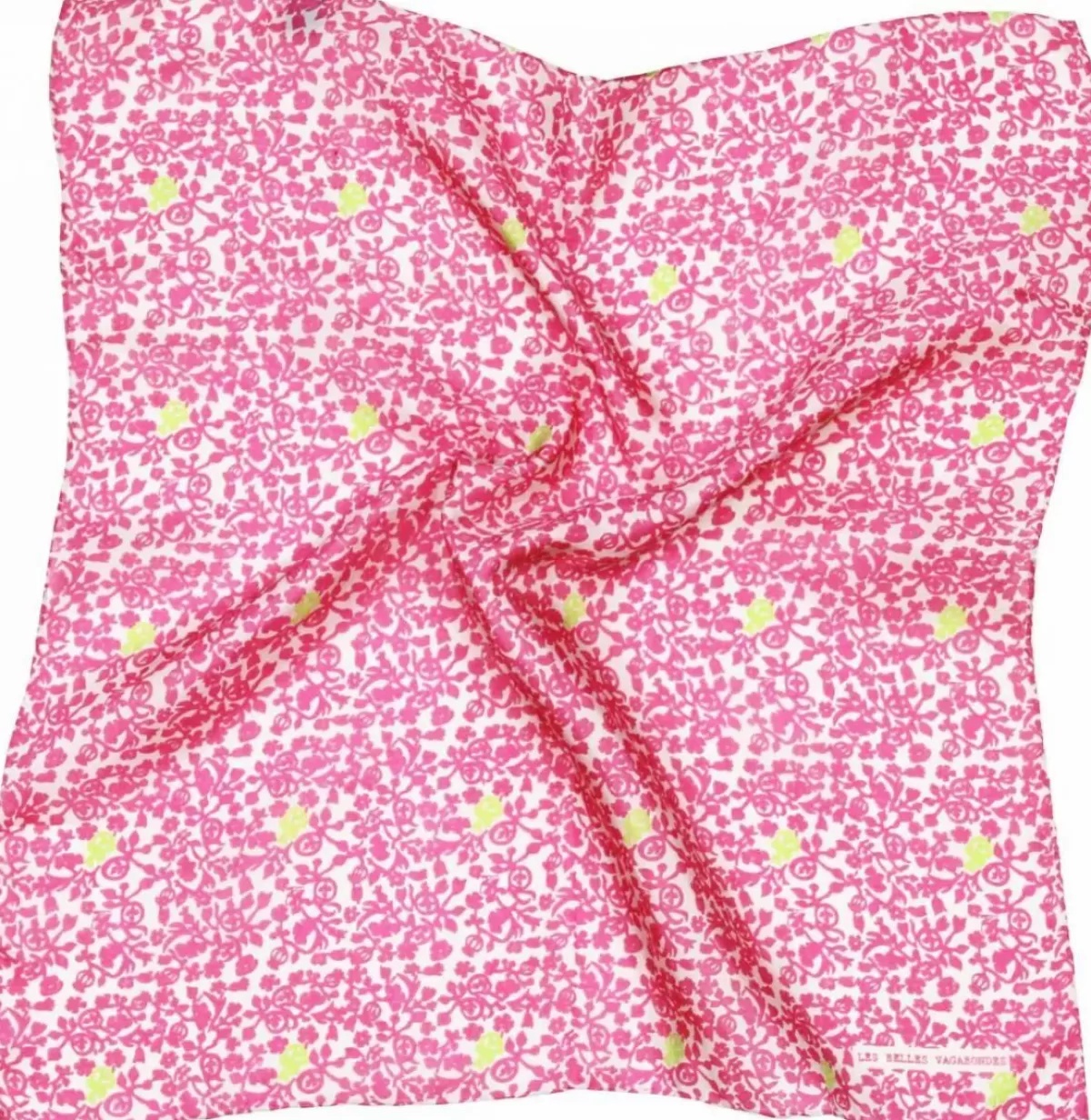 Dame Danefæ Les Belles Vagabondes Mini Silk Scarf Pink Lobelia