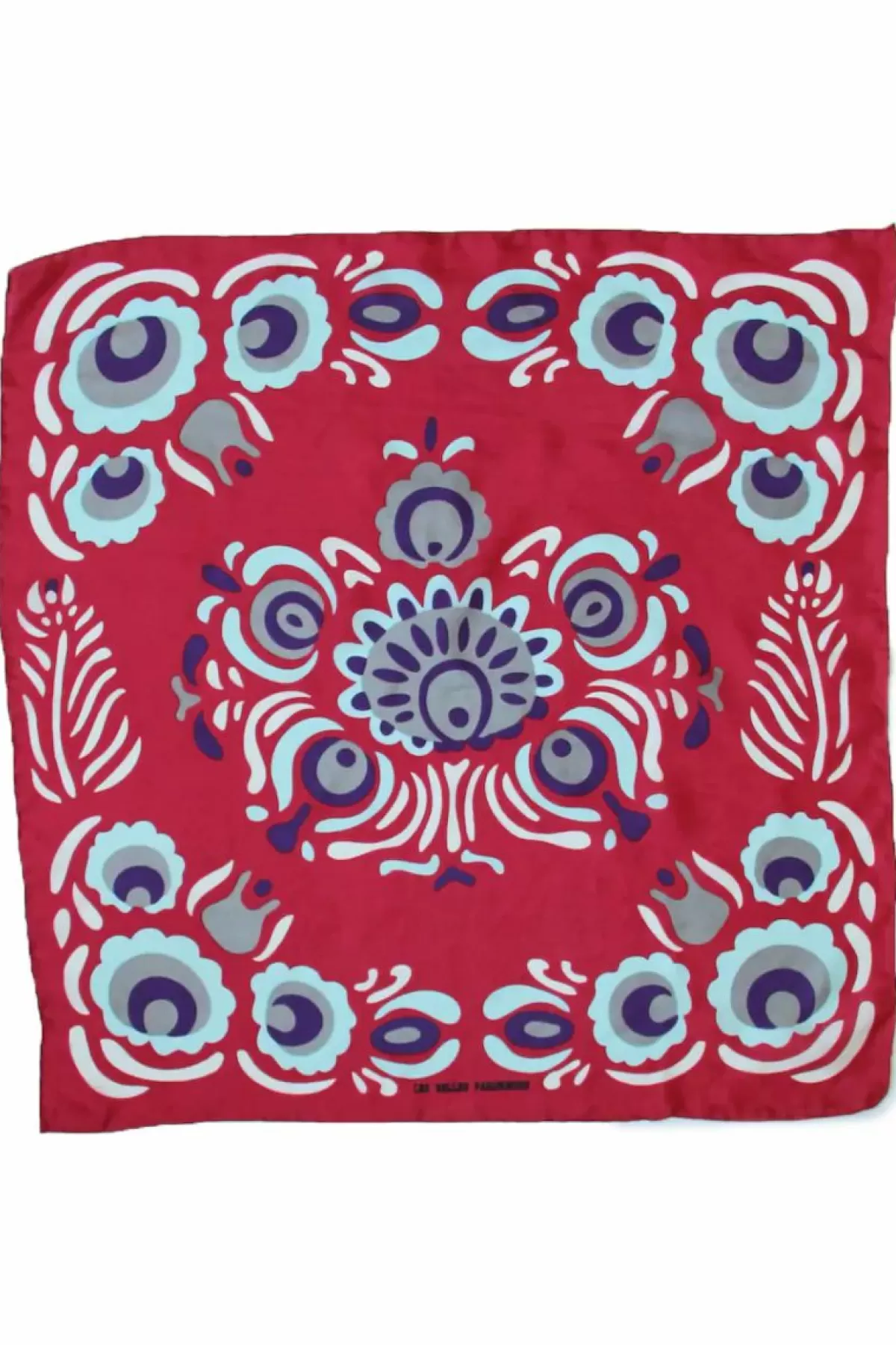 Dame Danefæ Les Belles Vagabondes Mini Silk Scarf Zora Red