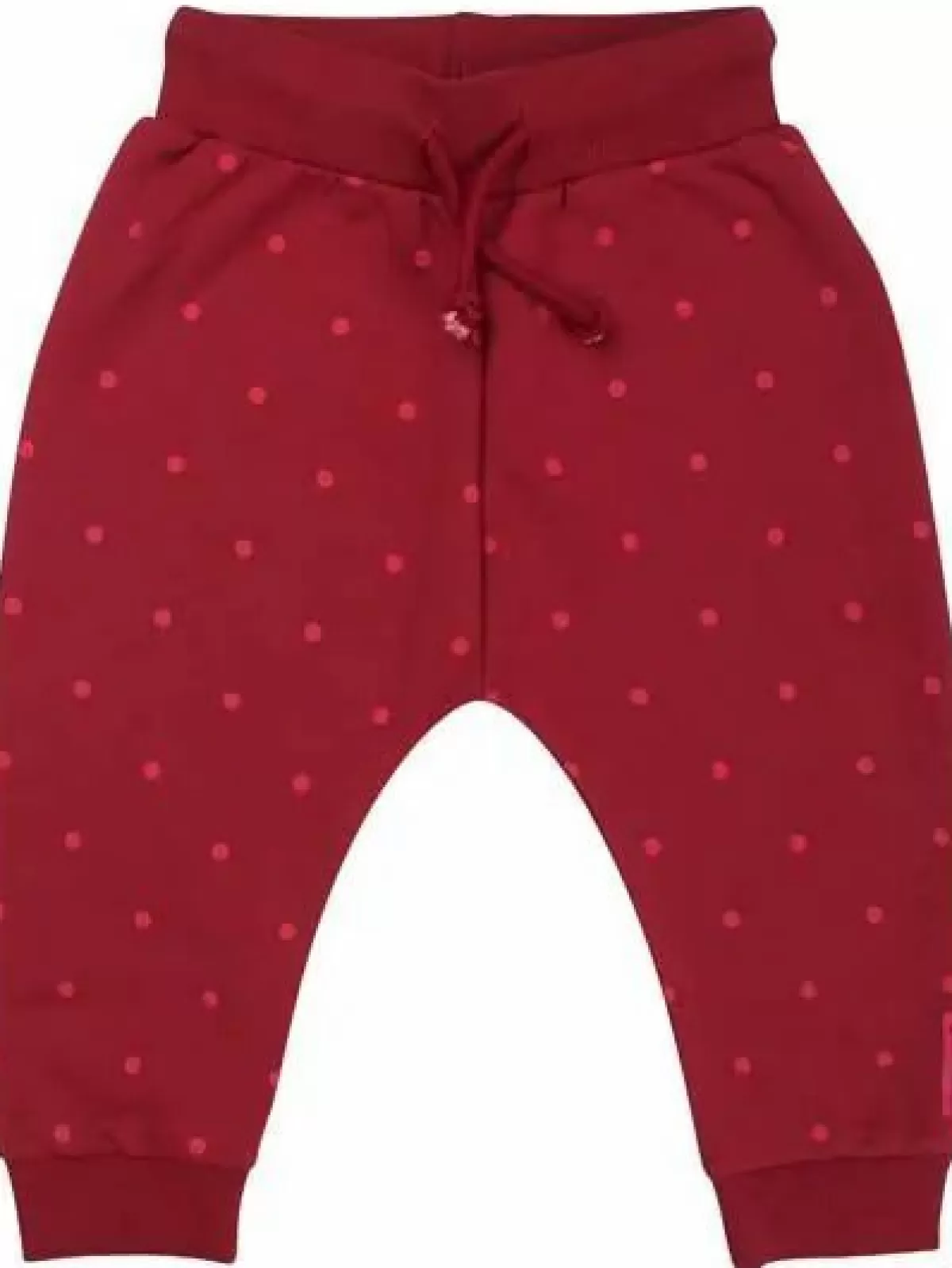 Baby Danefæ Organic - Daneboeg Pants Dark Red/Love Pink Fun Dots