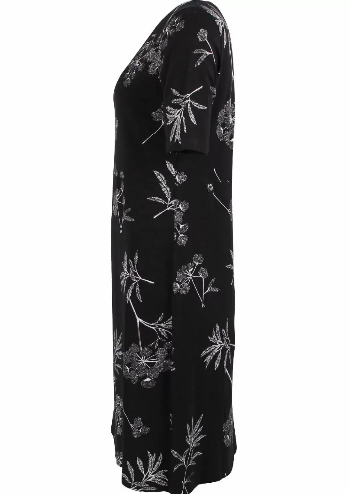 Dame Danefæ Organic - Danedaffodil Slub Dress Black Hemlock