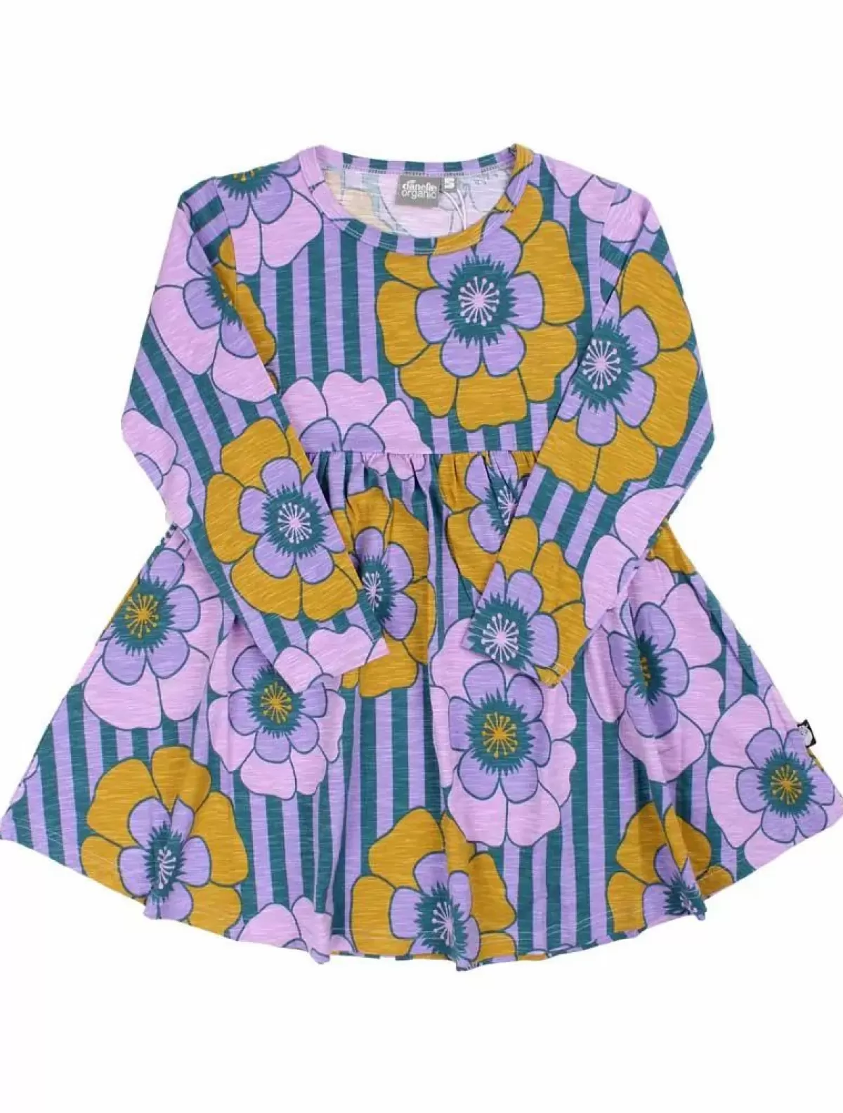 Børn Danefæ Organic - Daneginger Dress Viola Power Flower