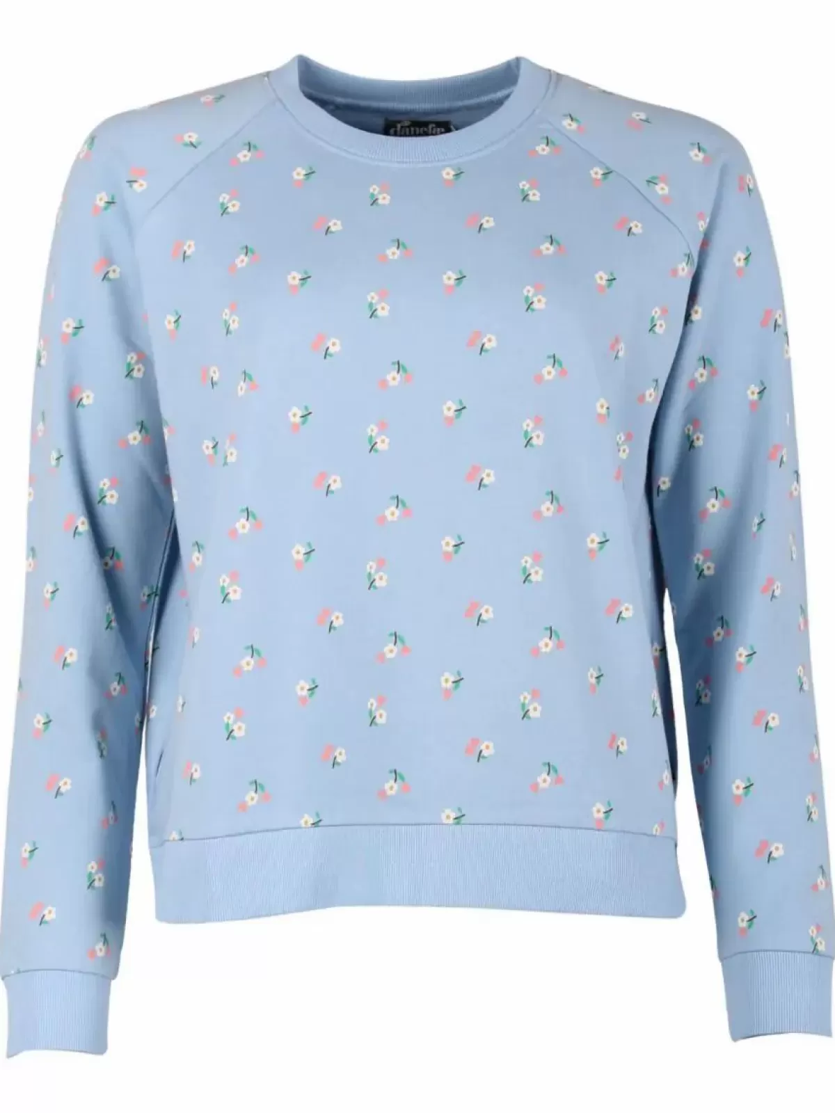 Dame Danefæ Organic - Daneklausen Sweat Pastel Blue Mini Flower