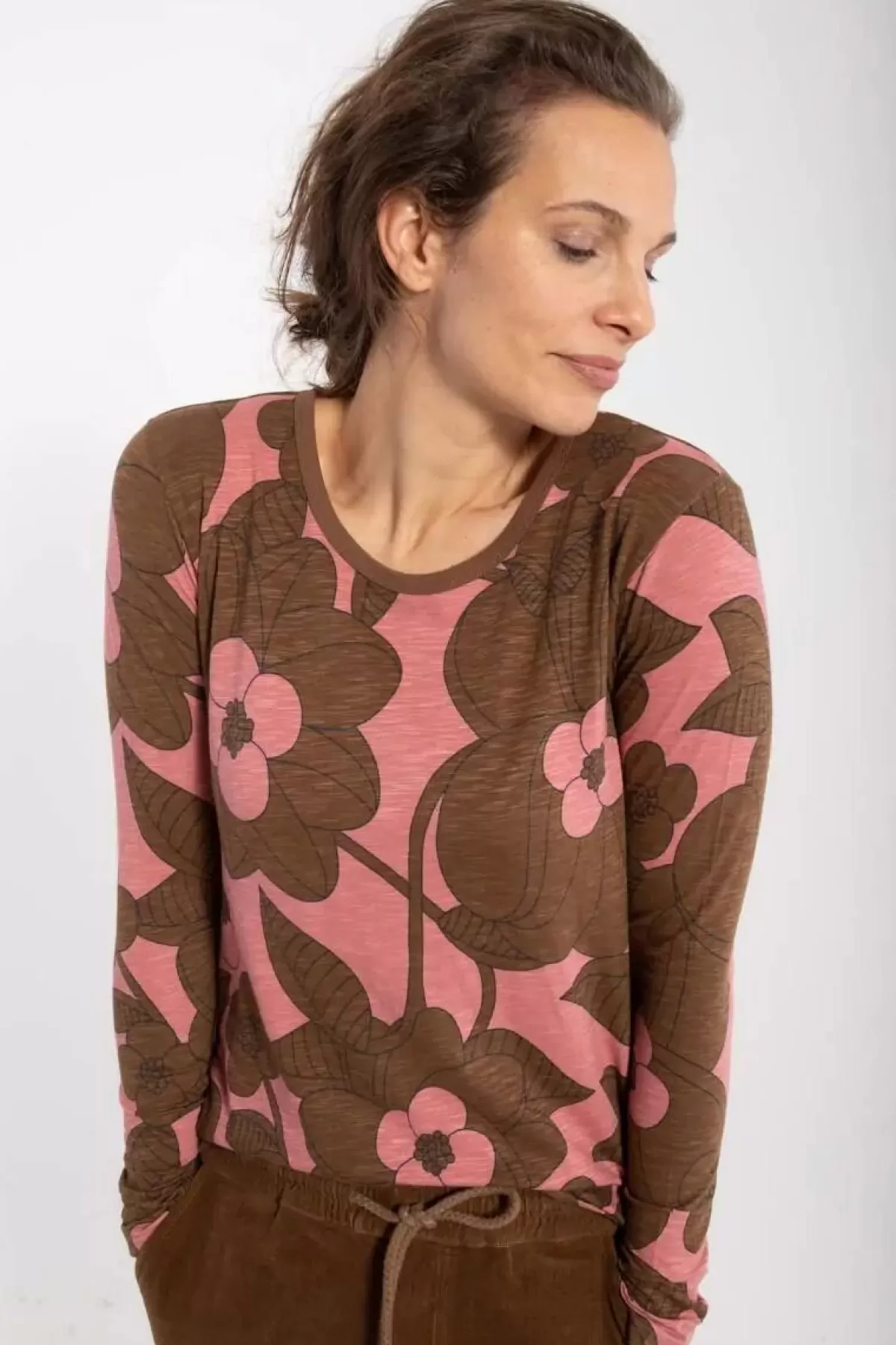 Dame Danefæ Organic - Danelotte Tee Beige Rose Bloom Boom