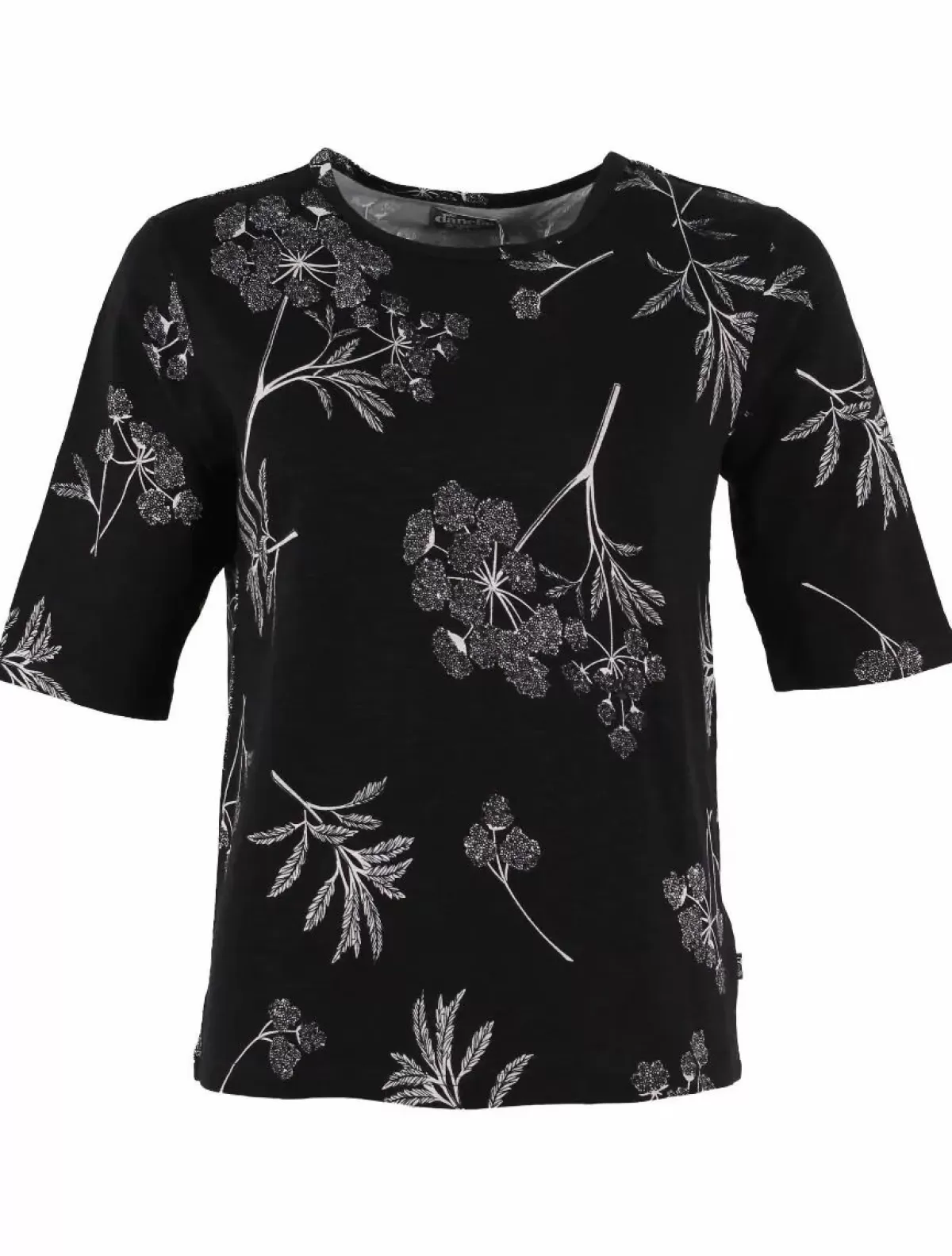 Dame Danefæ Organic - Danemanna Viscose Slub Tee Black Hemlock